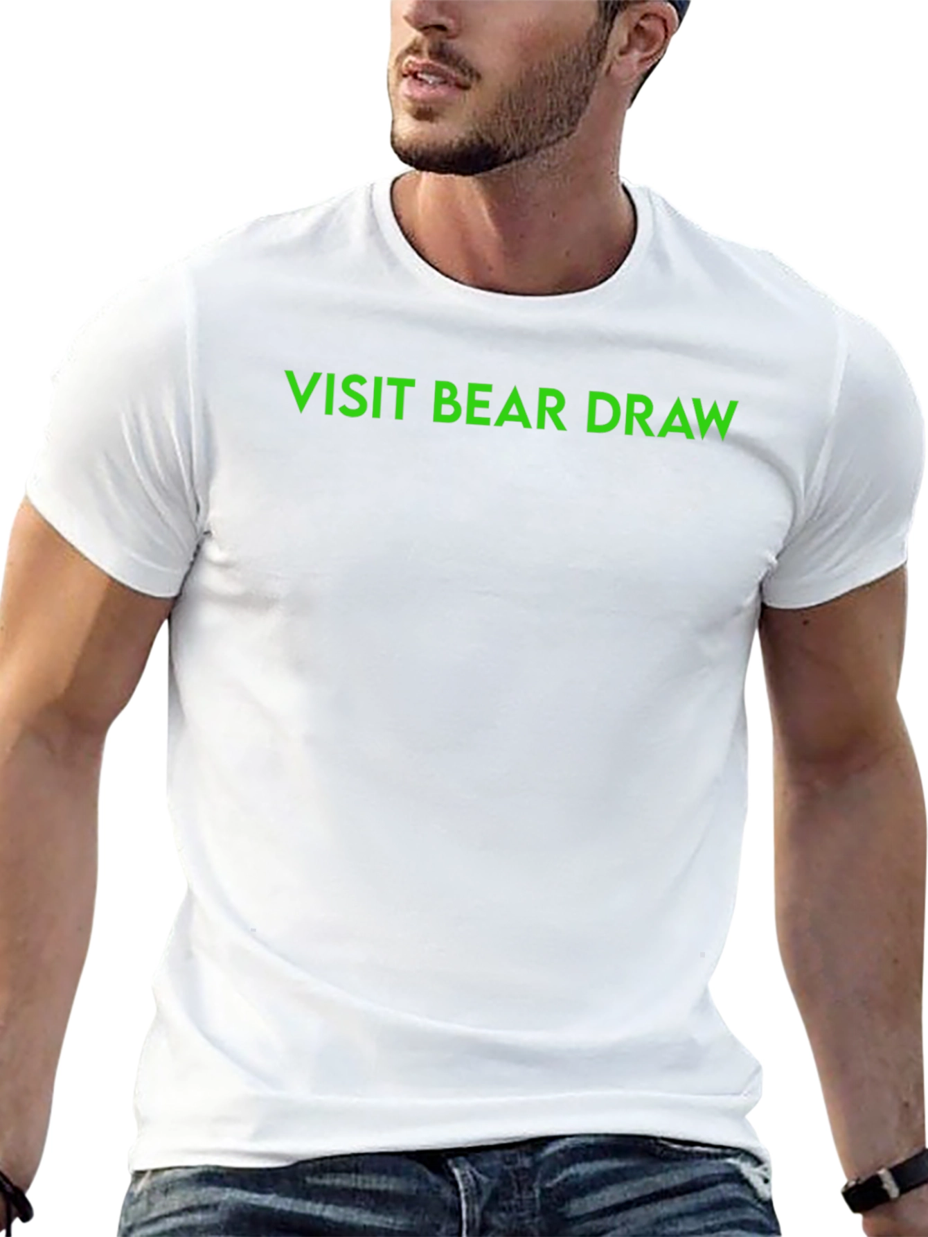 Visit Bear Draw Black T-Shirt