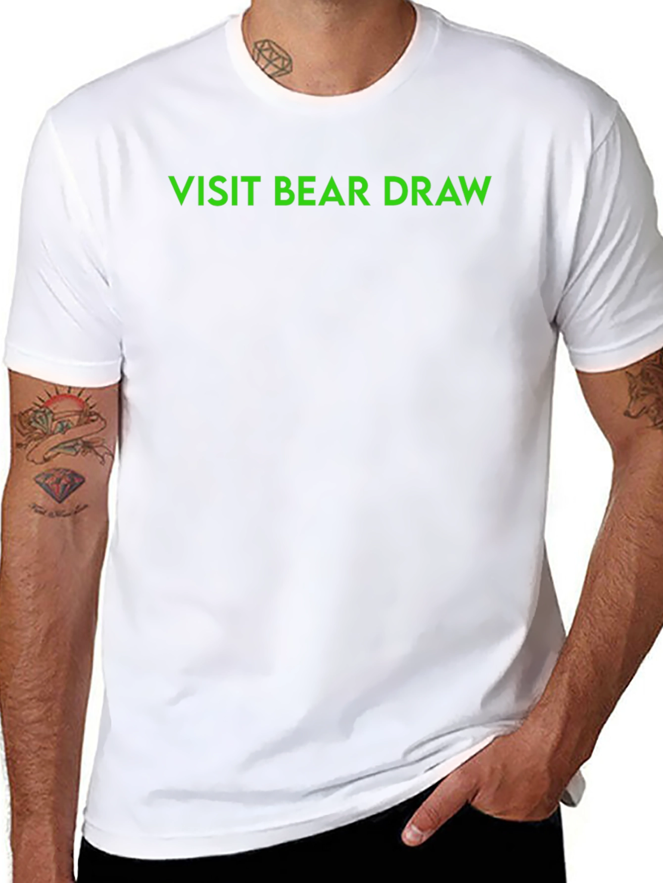 Visit Bear Draw Black T-Shirt