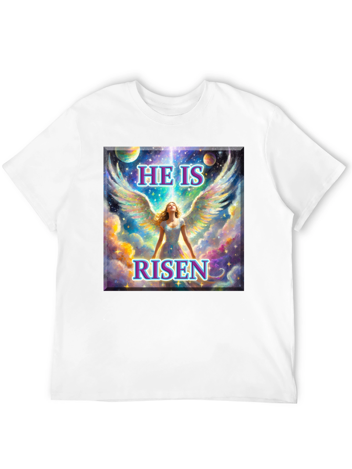 He is Risen Angel Wings T-Shirt