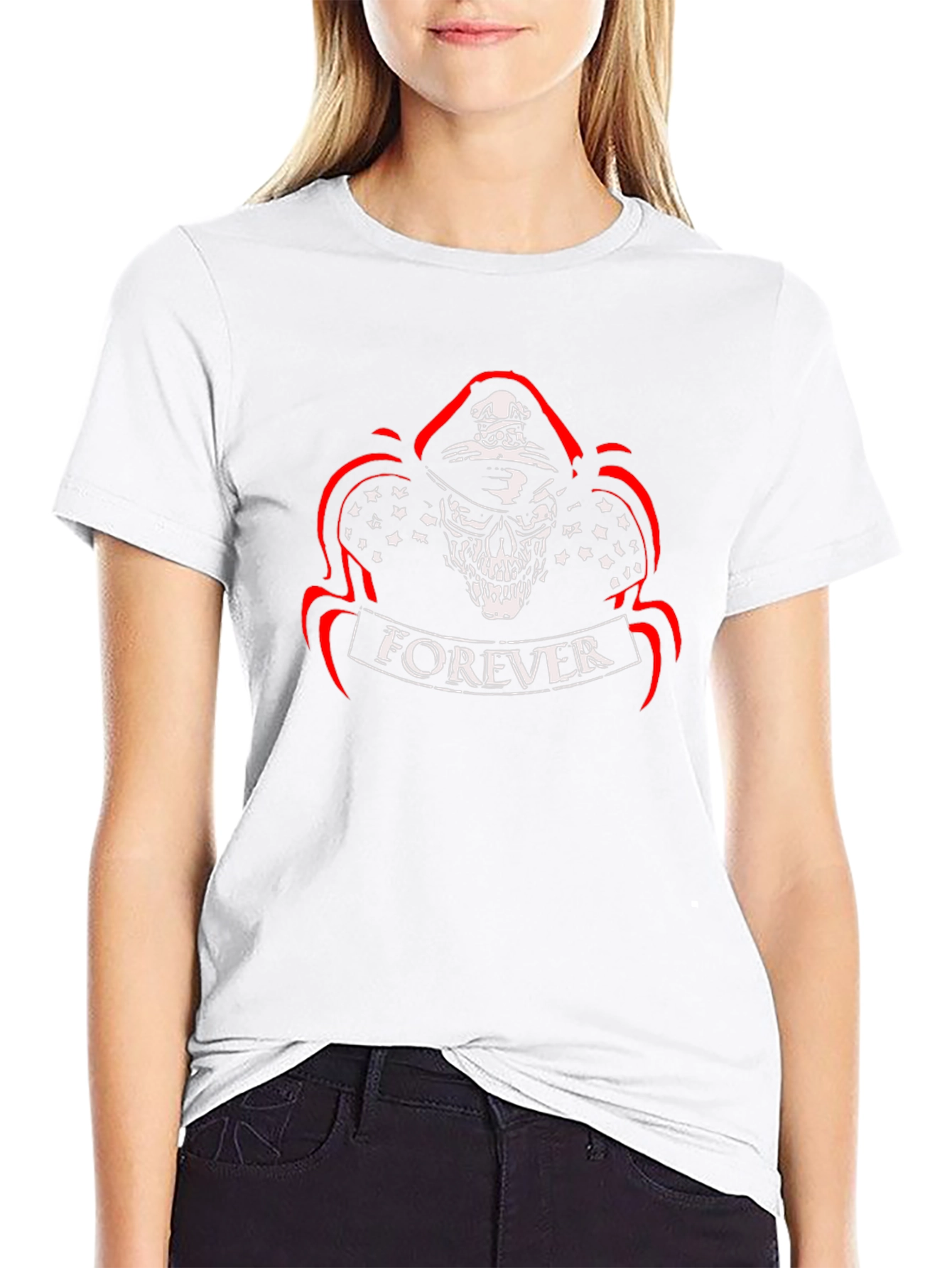 Forever Skull Graphic Tee - Mens Black T-Shirt