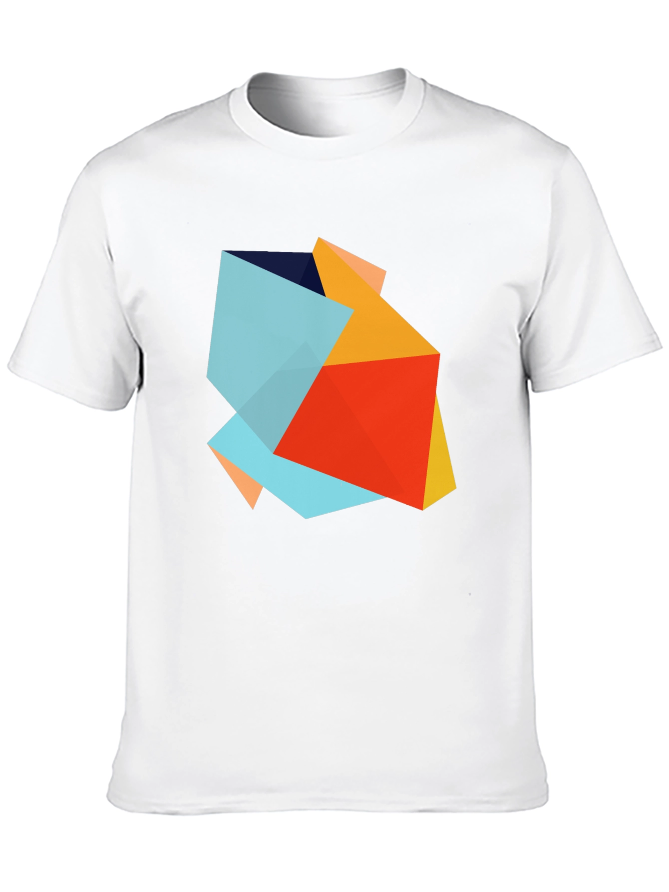 Abstract Geometric Graphic Print Black T-Shirt