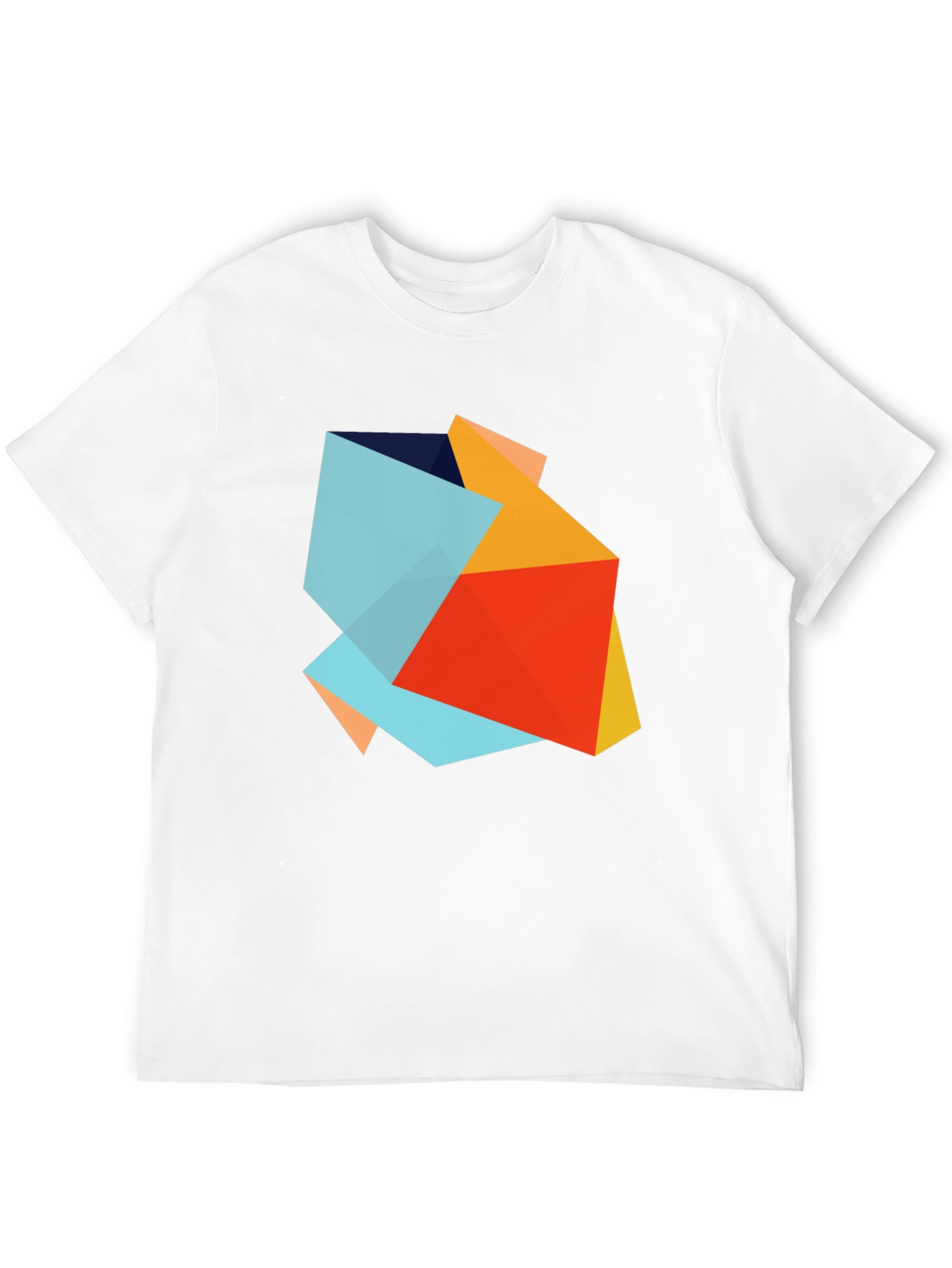Abstract Geometric Graphic Print Black T-Shirt