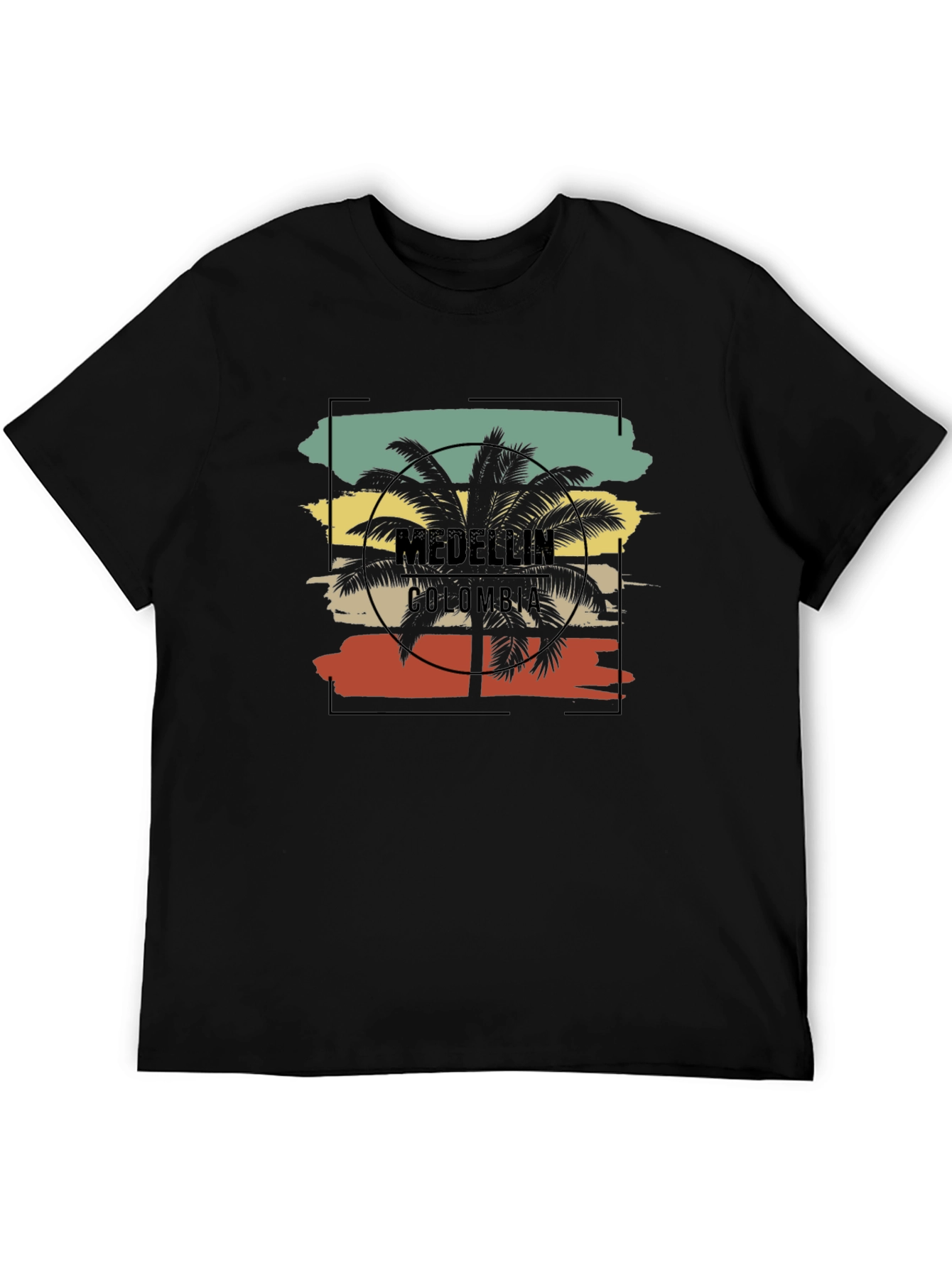 Medellin Colombia Palm Tree Graphic T-Shirt