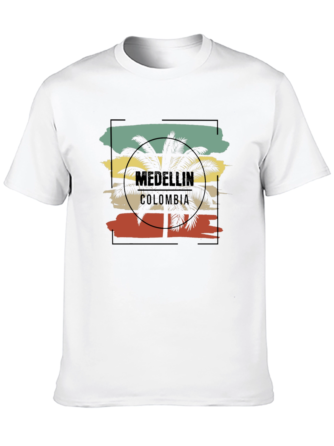Medellin Colombia Palm Tree Graphic T-Shirt