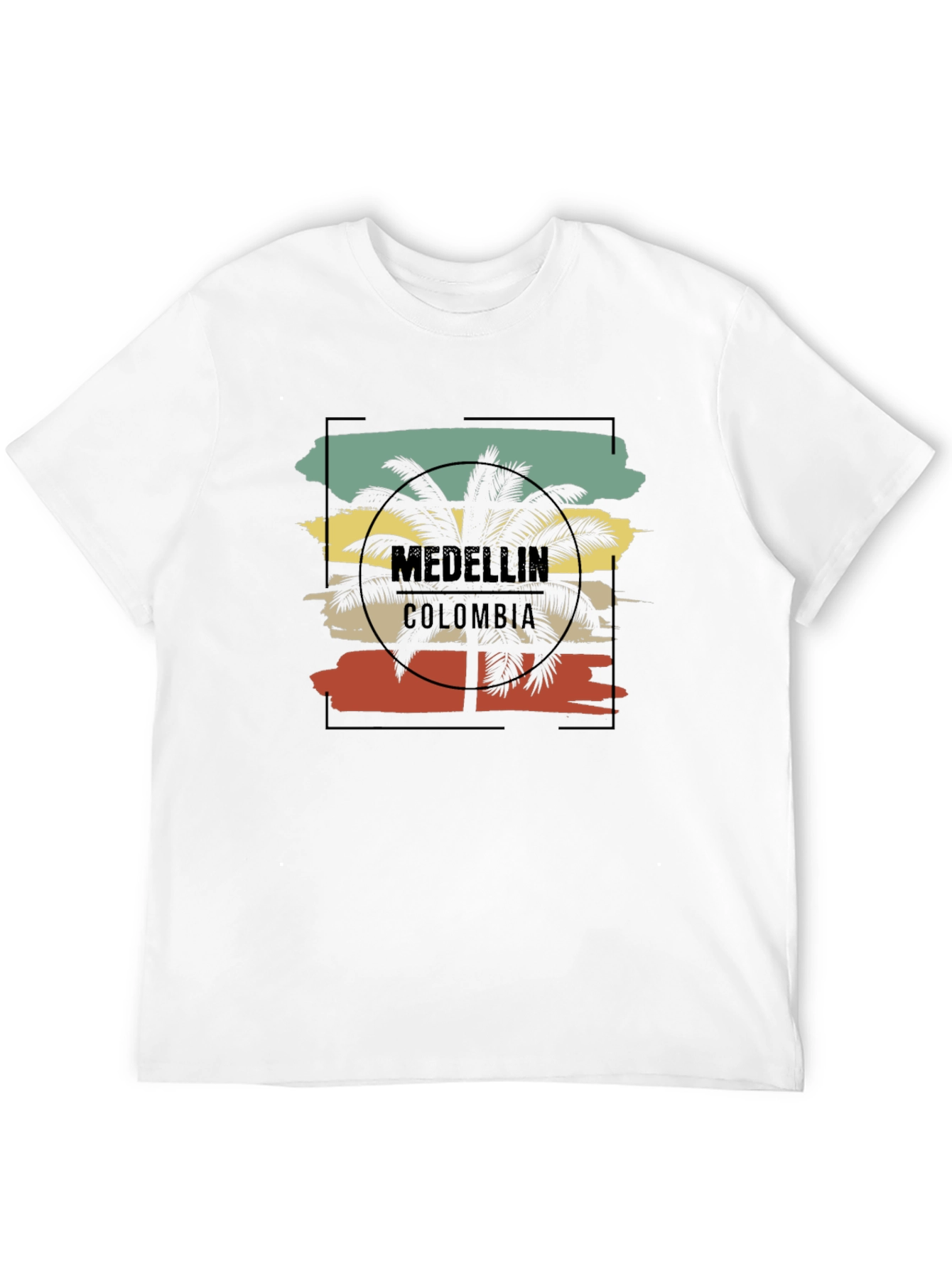 Medellin Colombia Palm Tree Graphic T-Shirt