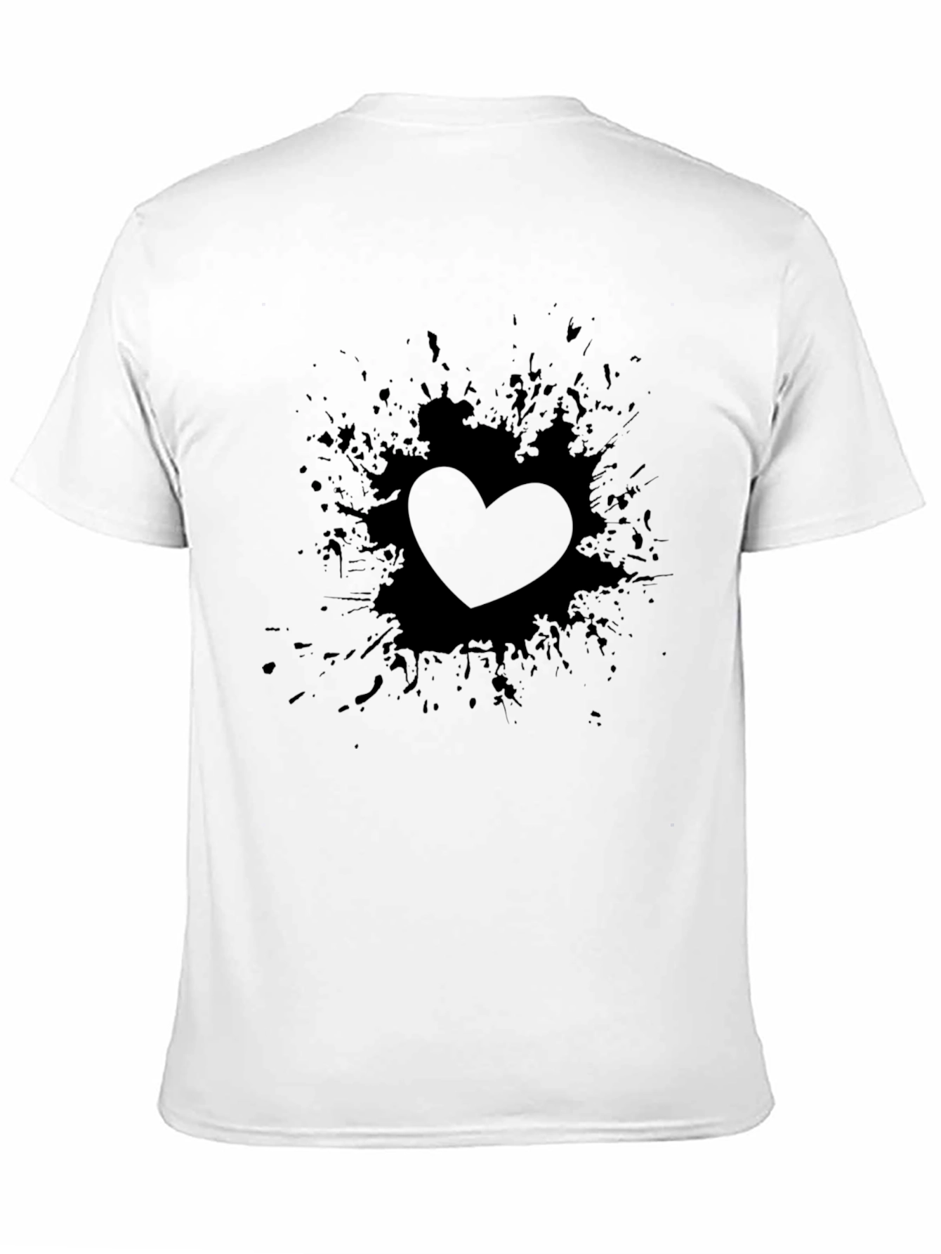 Heart Splash Graphic Black T-Shirt