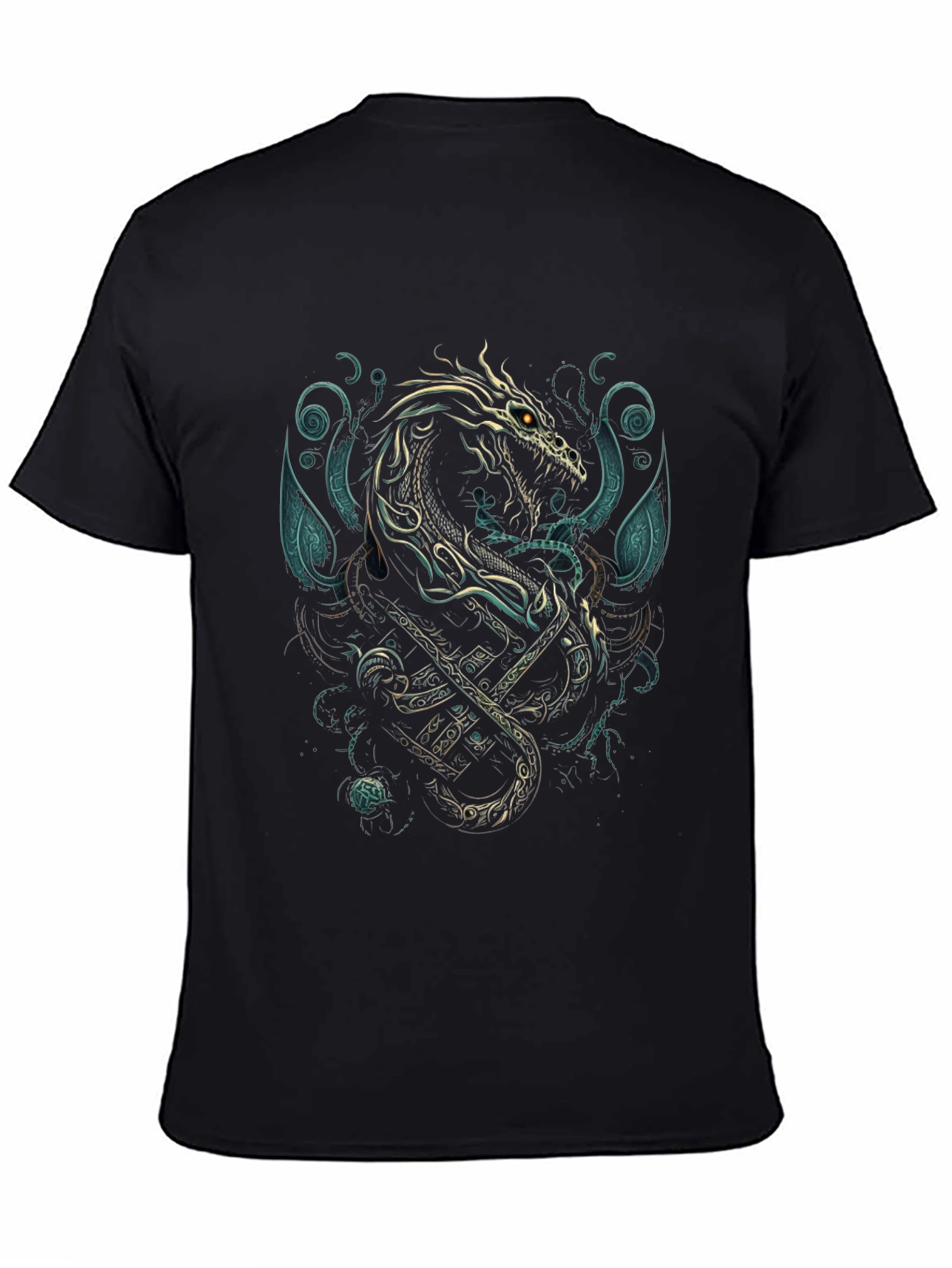 Dragon & Anchor Graphic Tee - Black