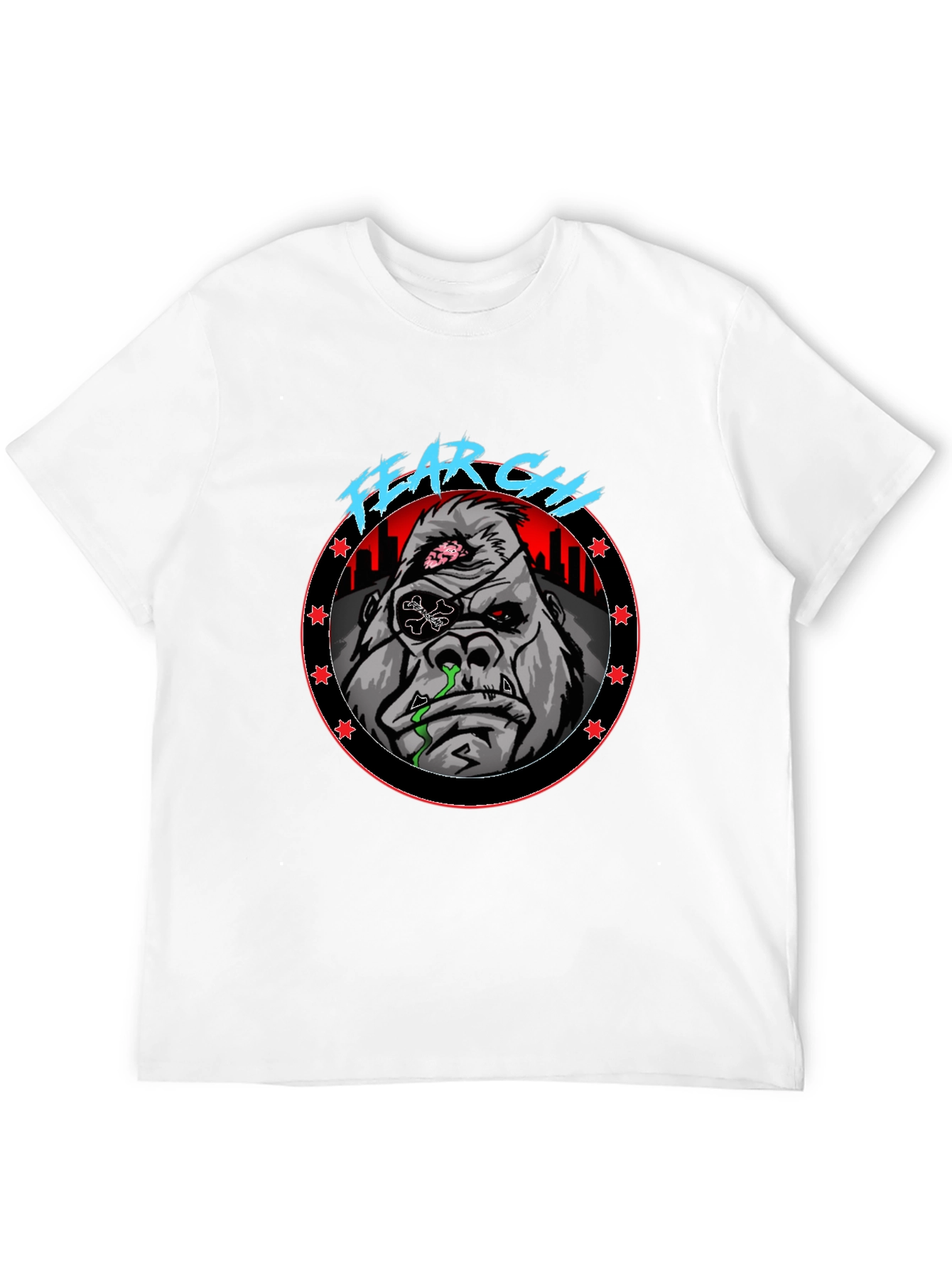 Fear Ghoul Gorilla Graphic Black T-Shirt