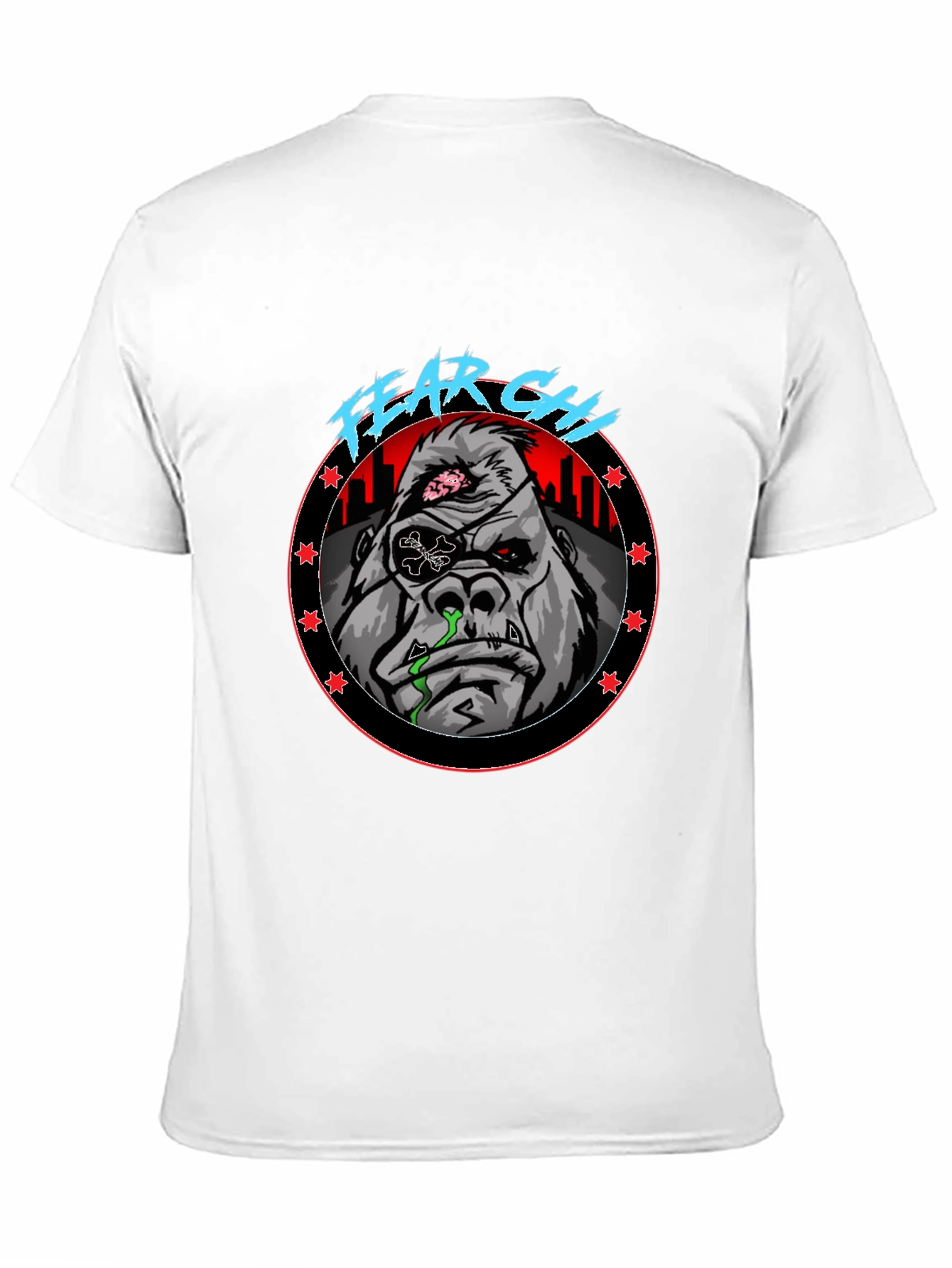 Fear Ghoul Gorilla Graphic Black T-Shirt