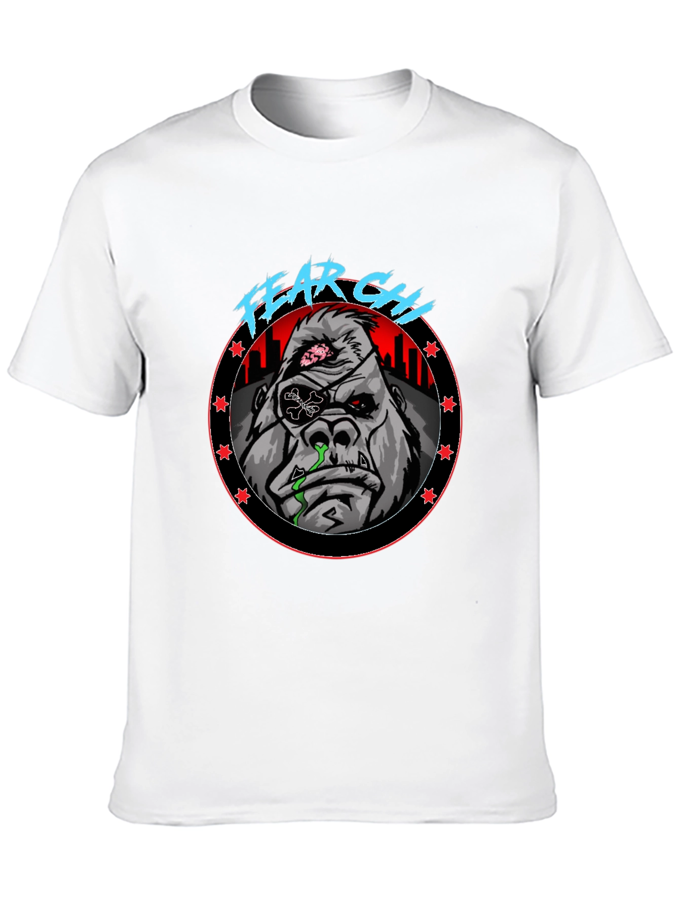 Fear Ghoul Gorilla Graphic Black T-Shirt