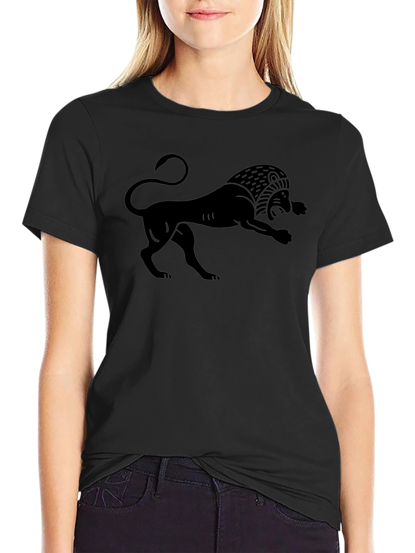 Black Lion Graphic Tee - Classic Style