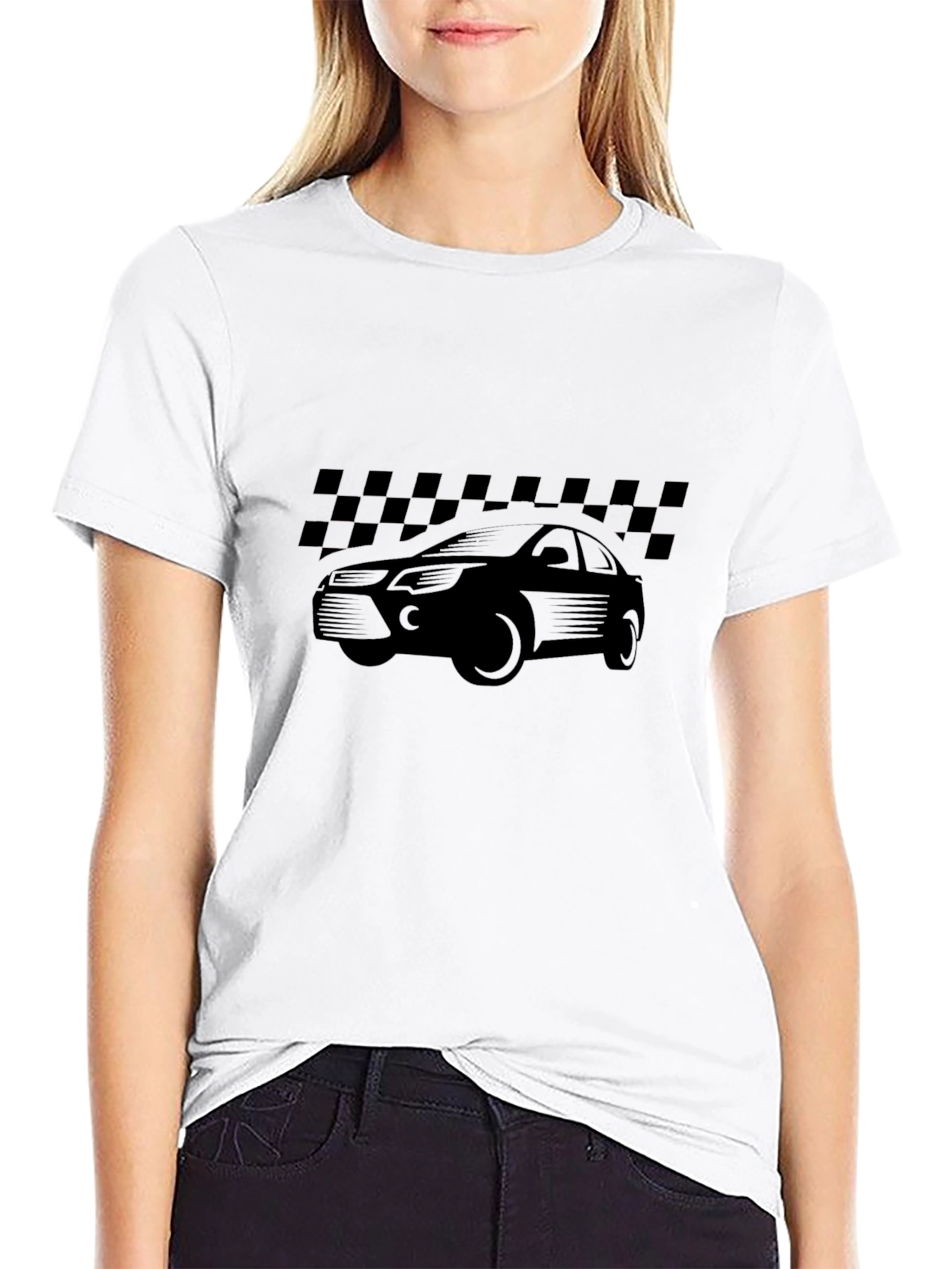 Mens Black Car Graphic T-Shirt