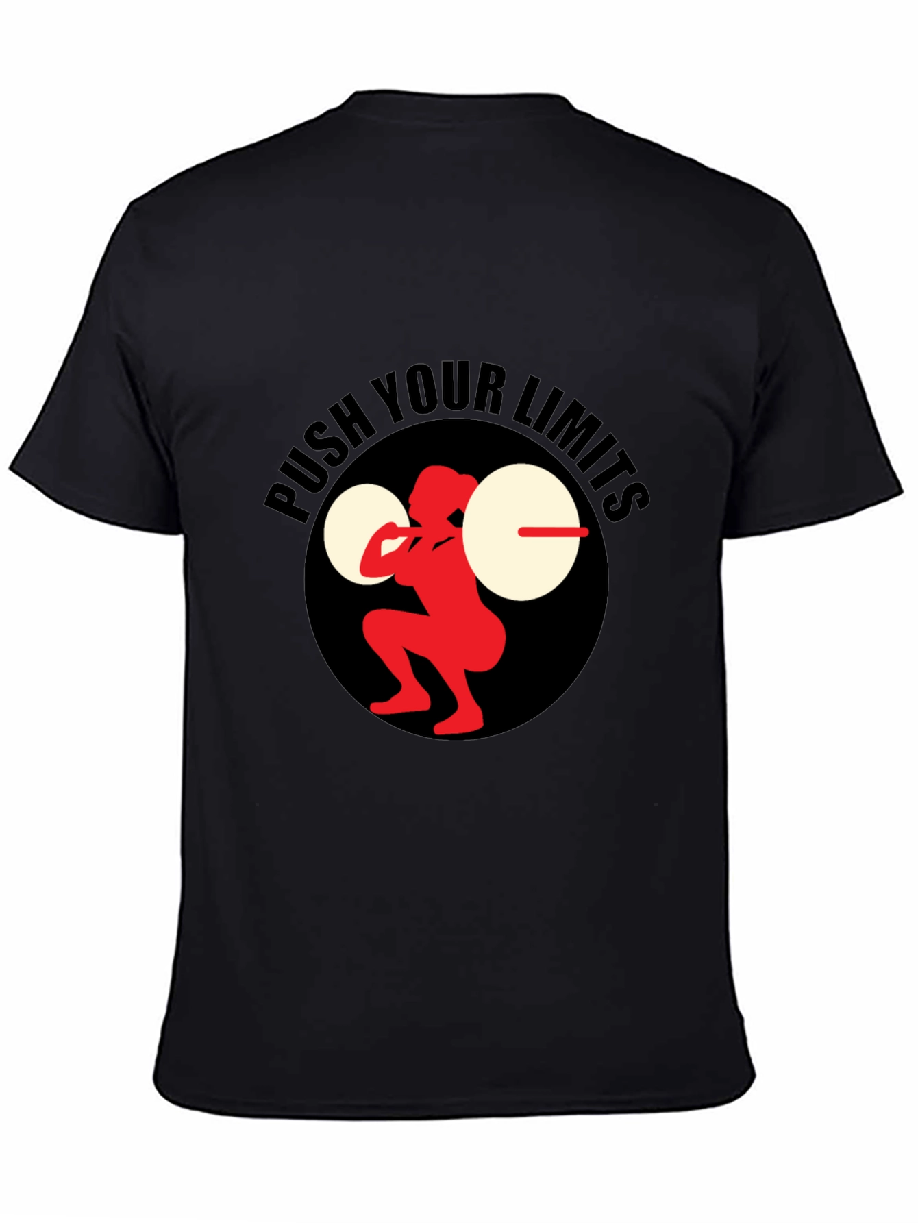 Push Your Limits Black Graphic Tee - Fitness Apparel