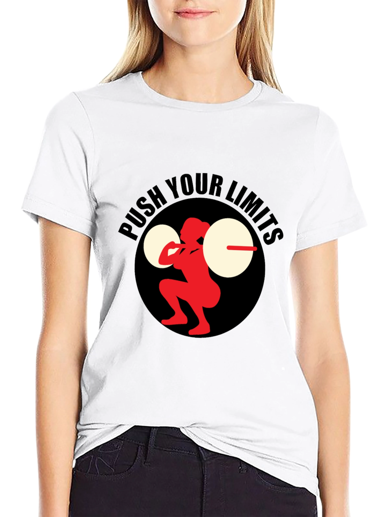 Push Your Limits Black Graphic Tee - Fitness Apparel