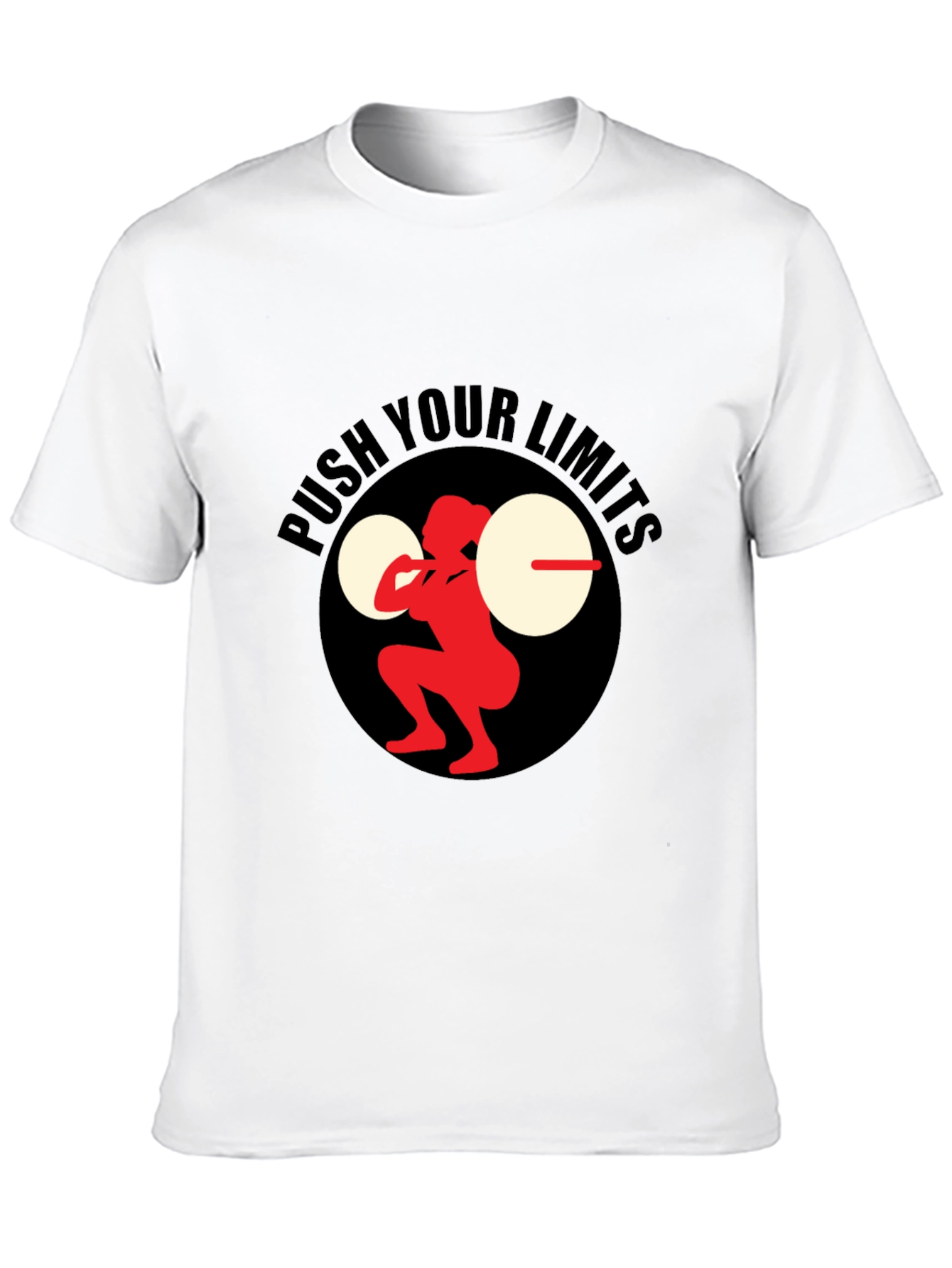 Push Your Limits Black Graphic Tee - Fitness Apparel