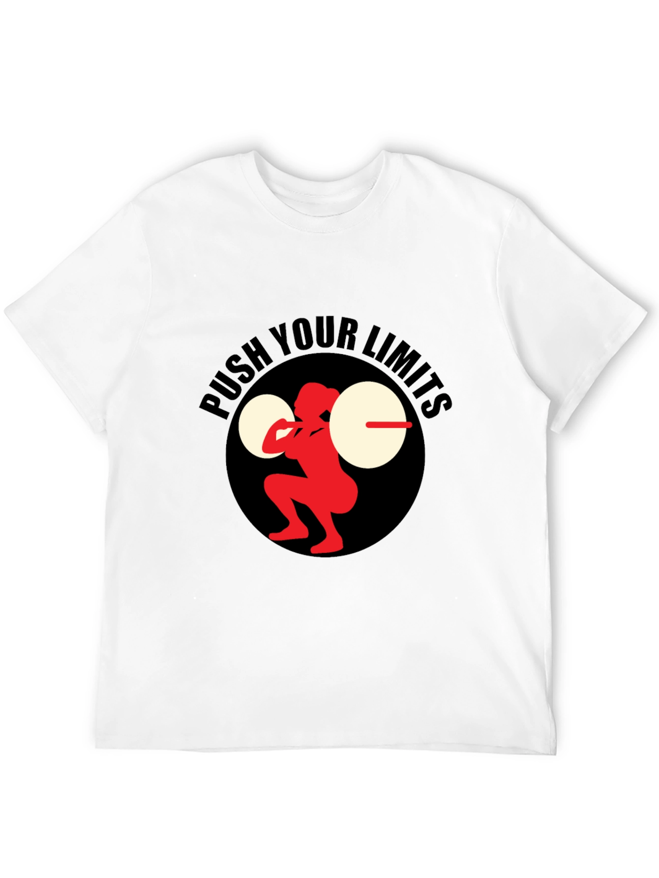 Push Your Limits Black Graphic Tee - Fitness Apparel