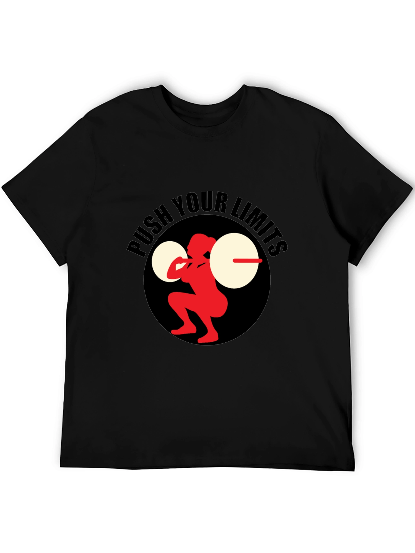 Push Your Limits Black Graphic Tee - Fitness Apparel