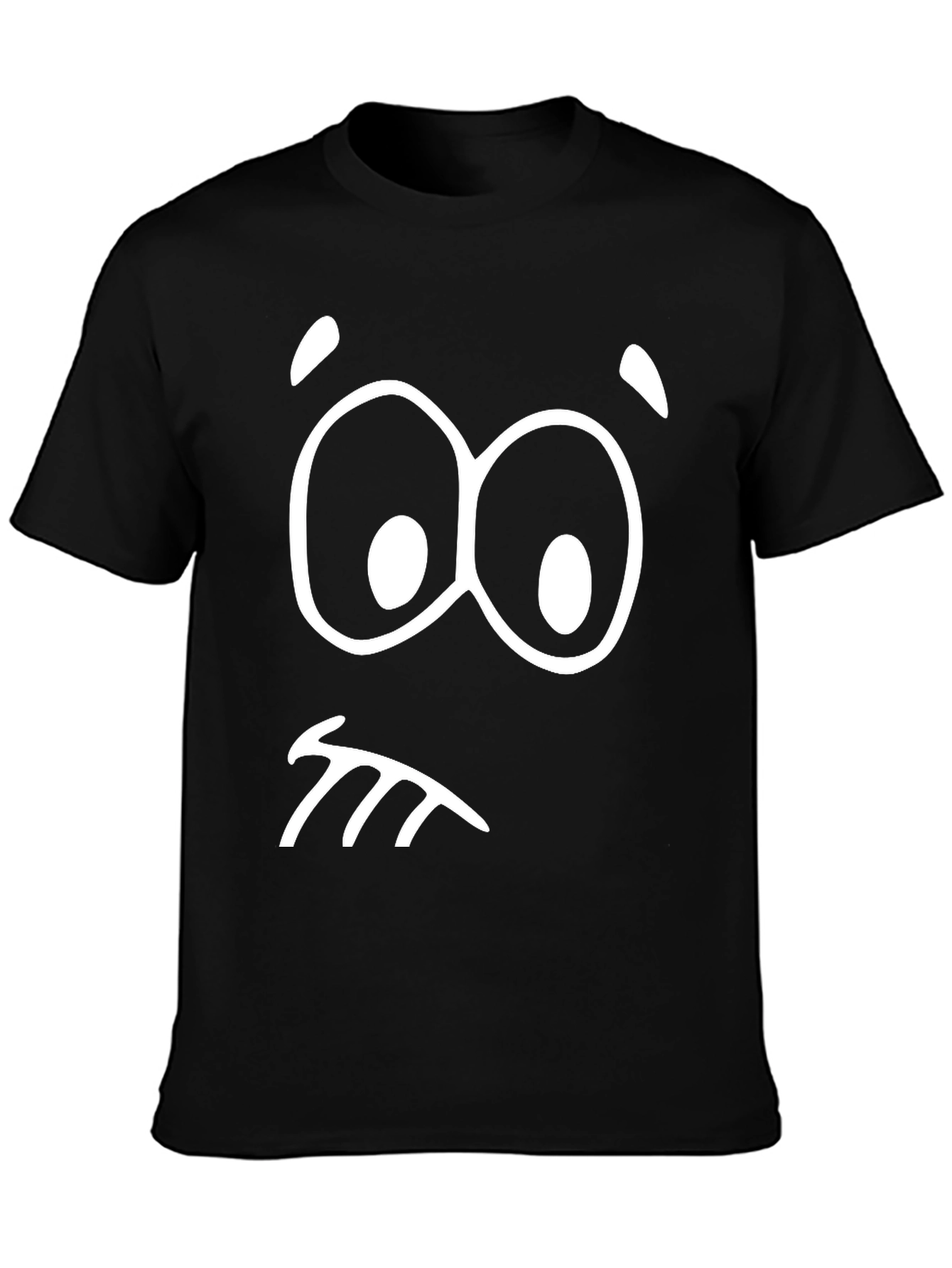 Funny Face Graphic T-Shirt - Black