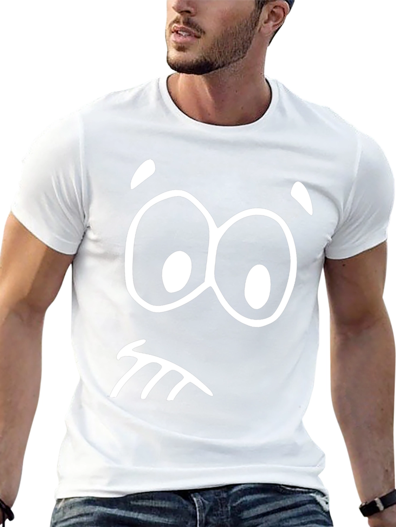 Funny Face Graphic T-Shirt - Black