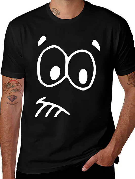 Funny Face Graphic T-Shirt - Black