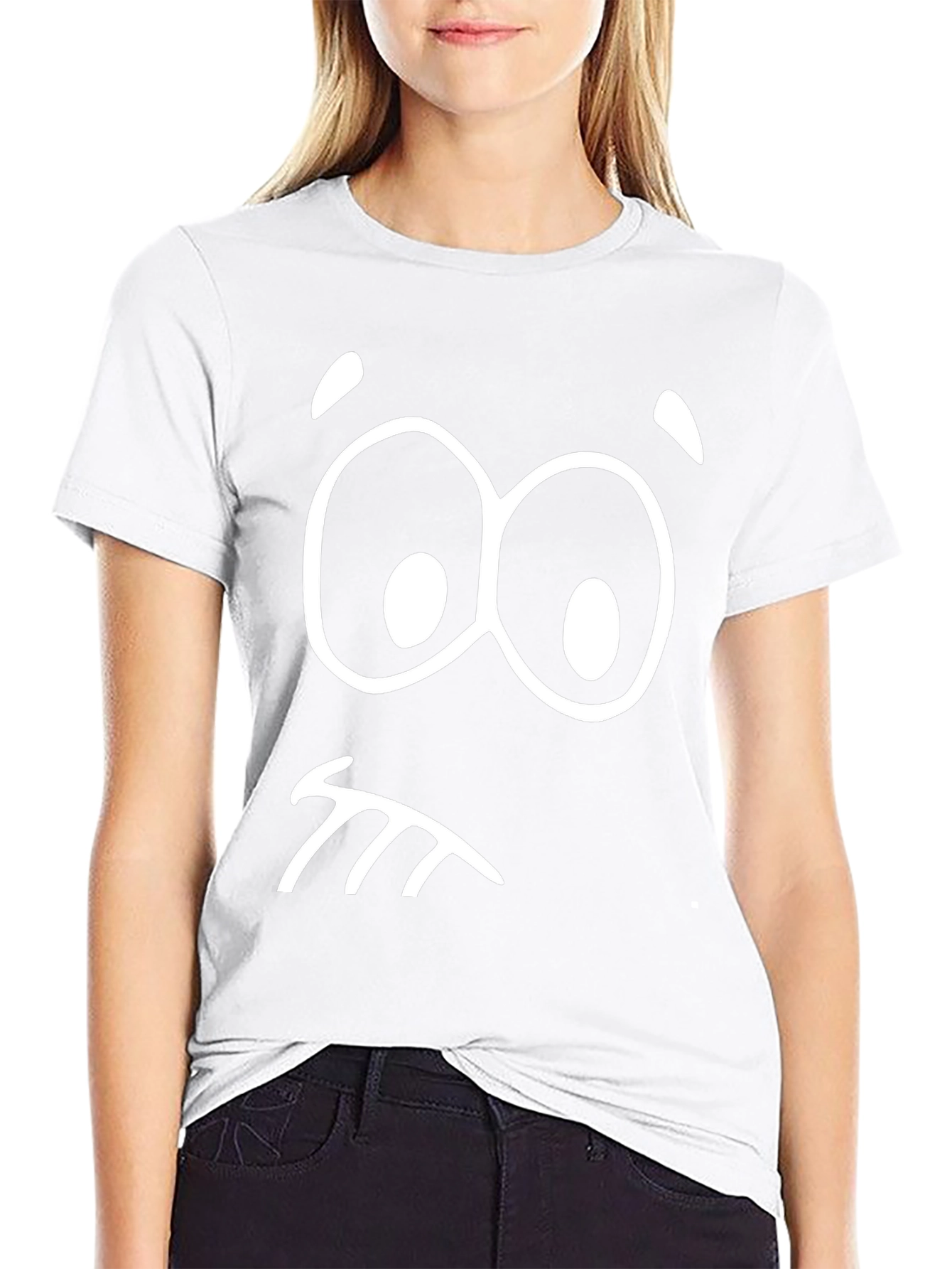 Funny Face Graphic T-Shirt - Black