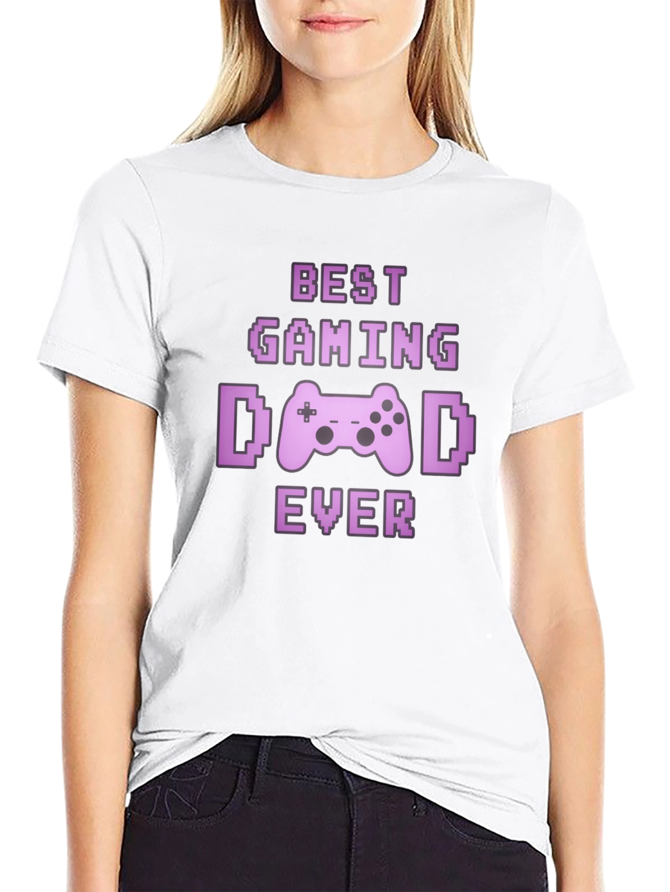 Best Gaming Dad Ever Black T-Shirt