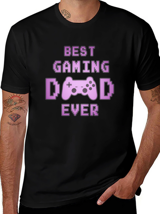 Best Gaming Dad Ever Black T-Shirt