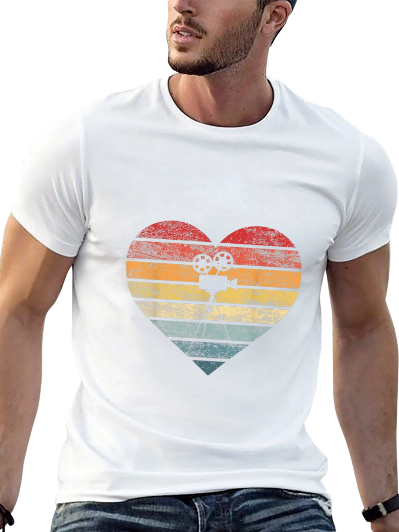 Retro Camera Heart Graphic Tee
