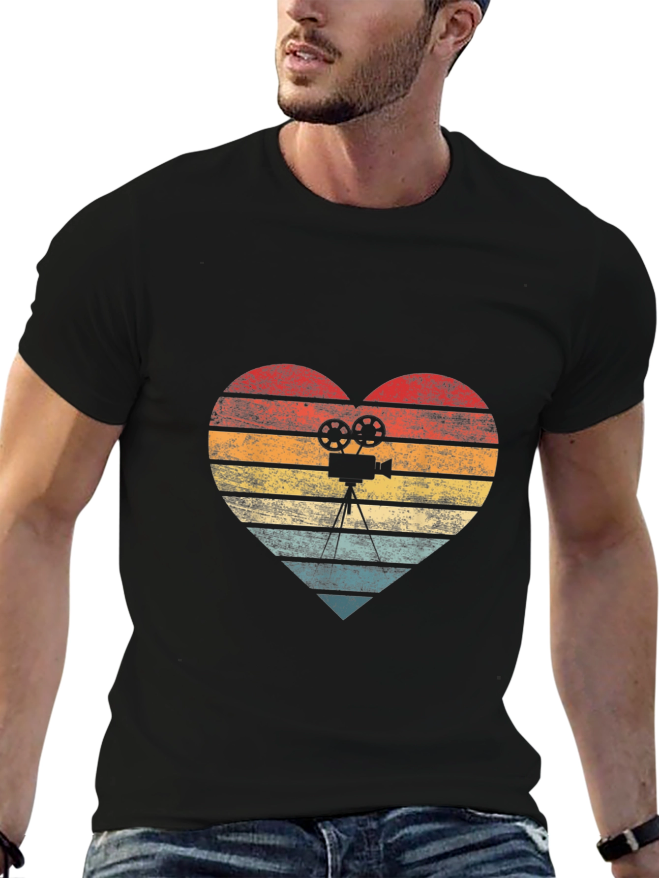 Retro Camera Heart Graphic Tee