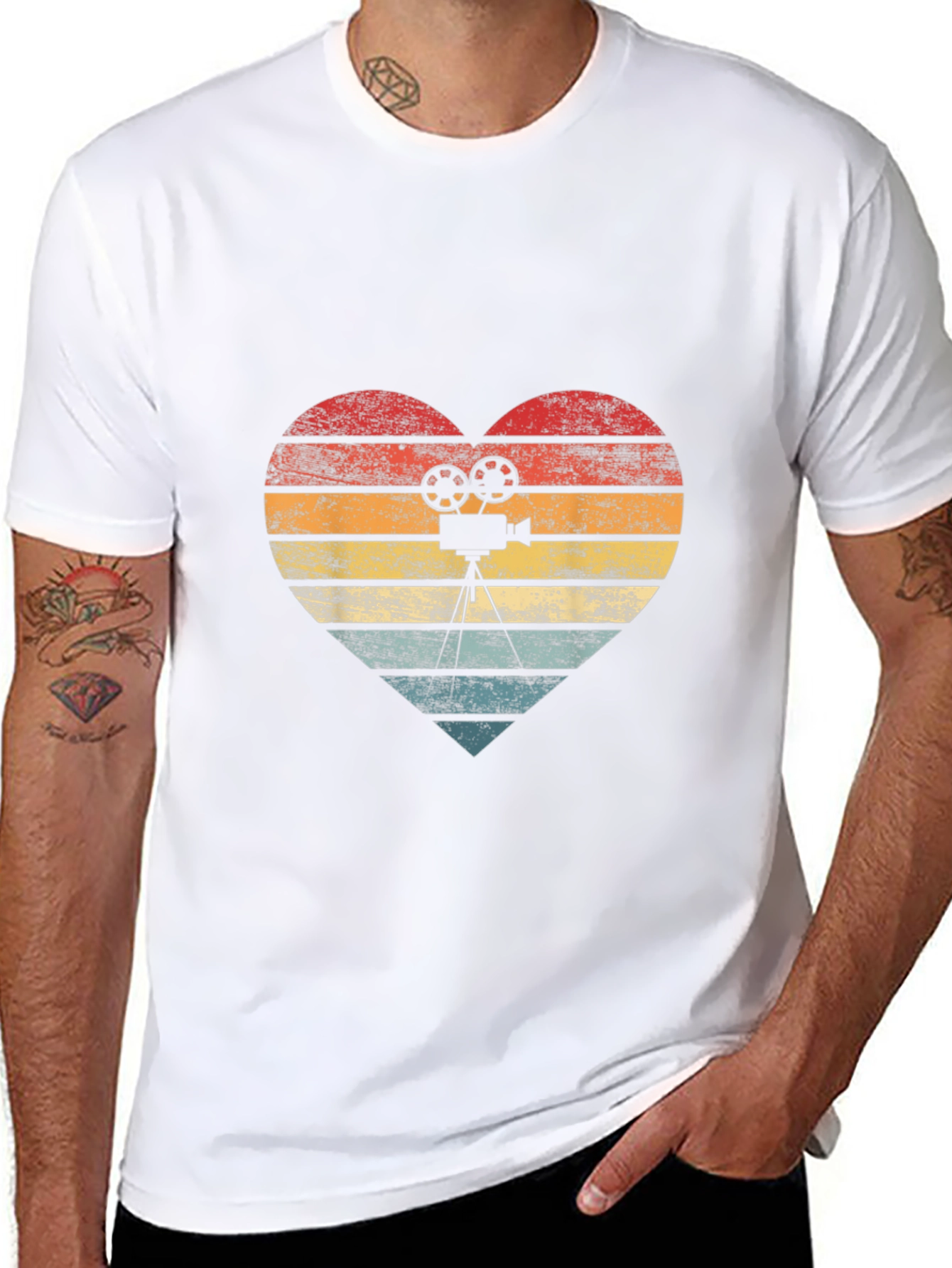Retro Camera Heart Graphic Tee