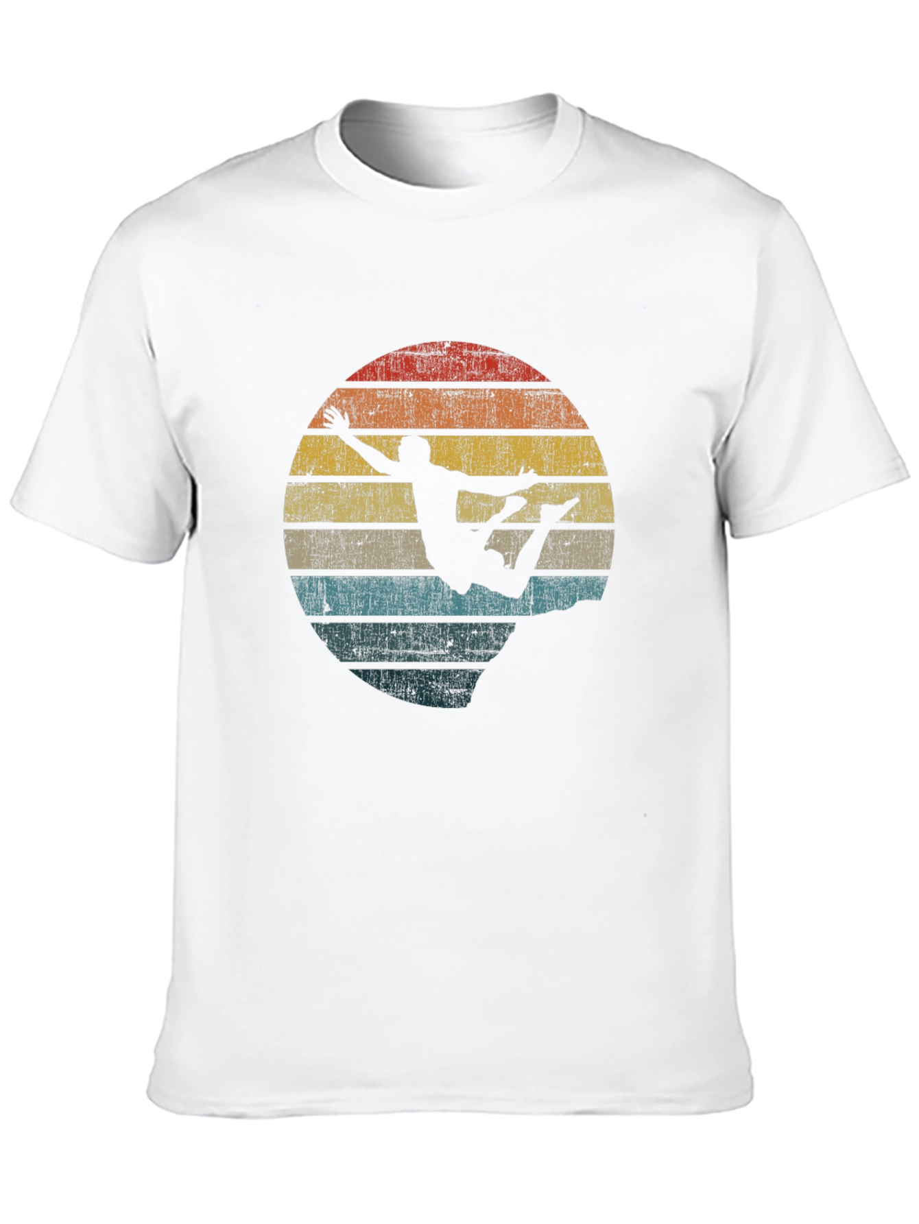 Retro Skydiver Graphic Tee - Black Cotton T-Shirt