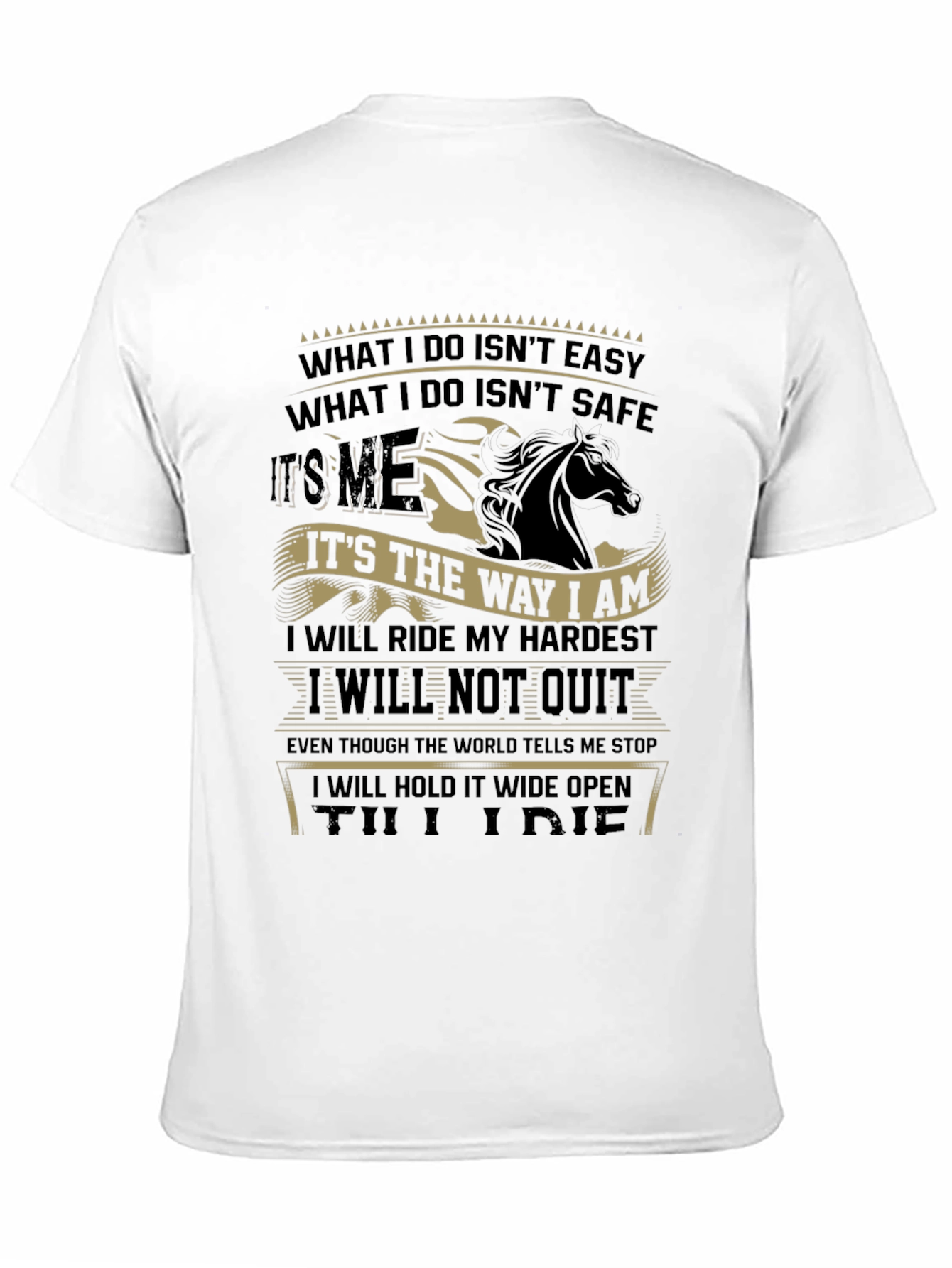 Riders Motto Graphic Tee - Horse Lover