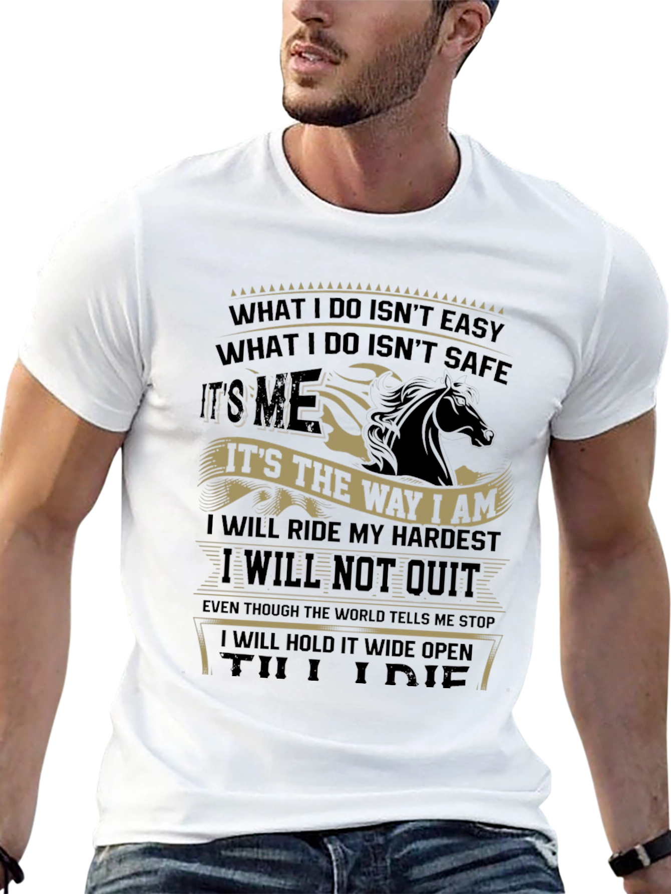 Riders Motto Graphic Tee - Horse Lover