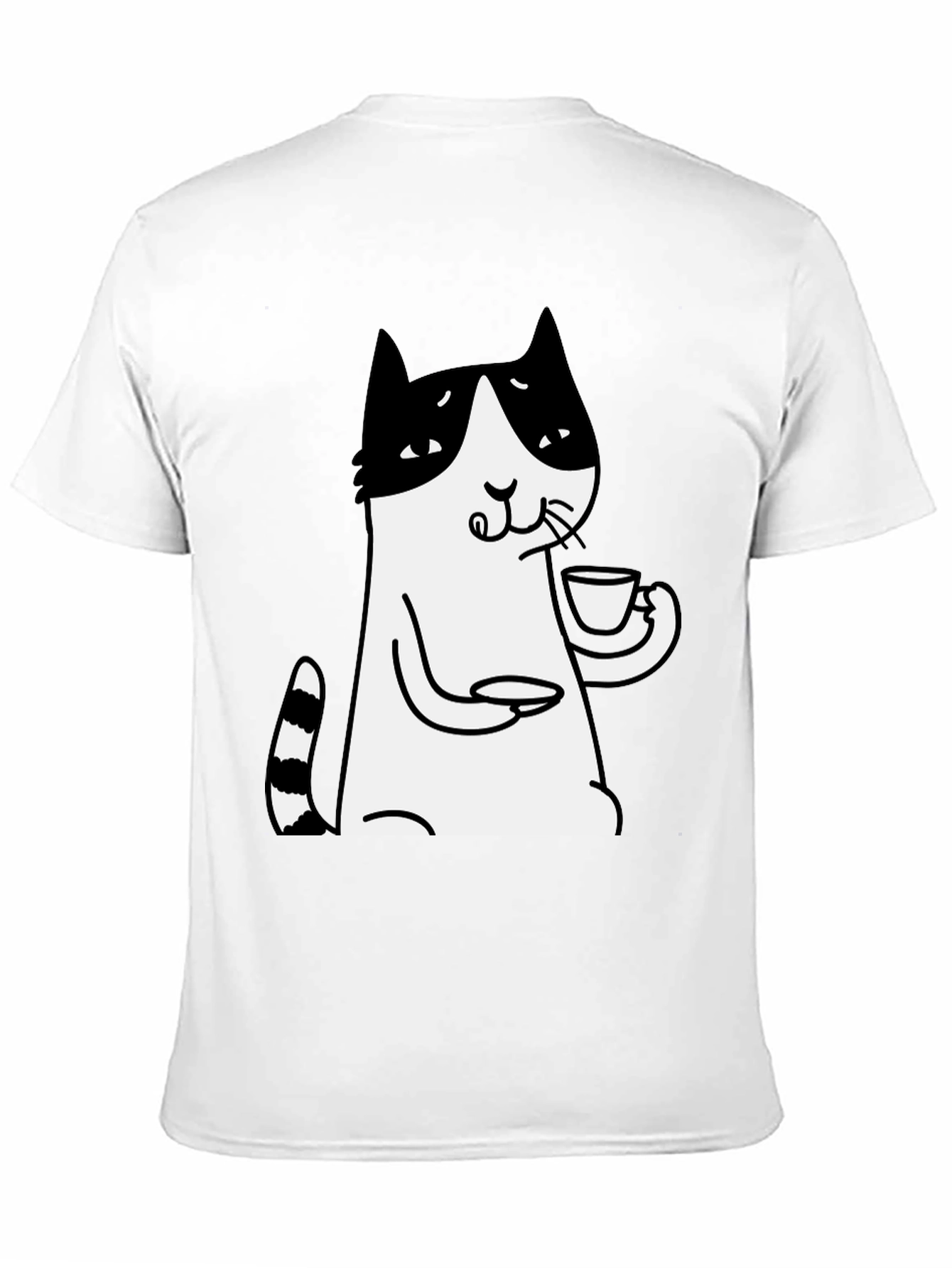 Cat Lover T-Shirt - Drinking Tea Funny Tee