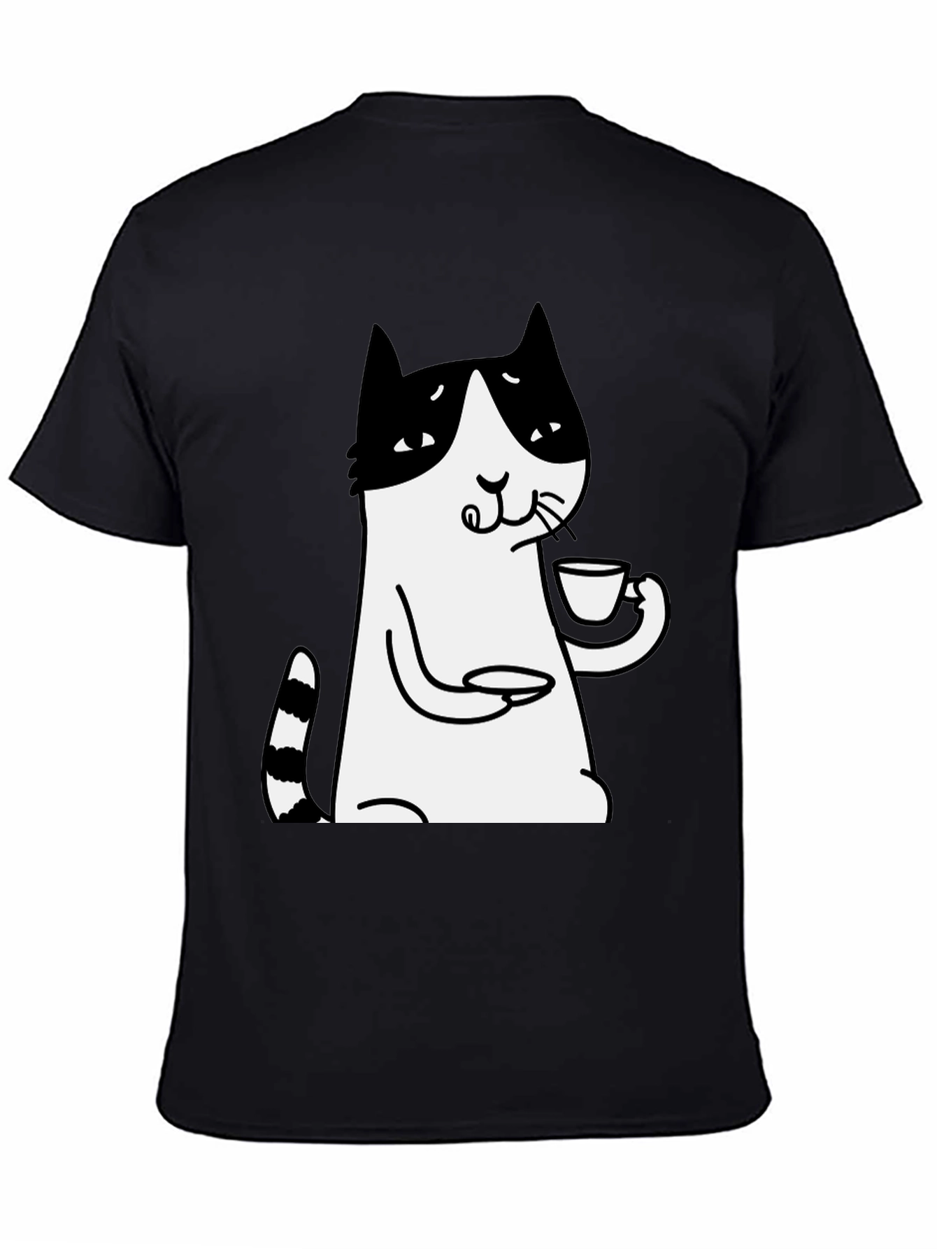 Cat Lover T-Shirt - Drinking Tea Funny Tee