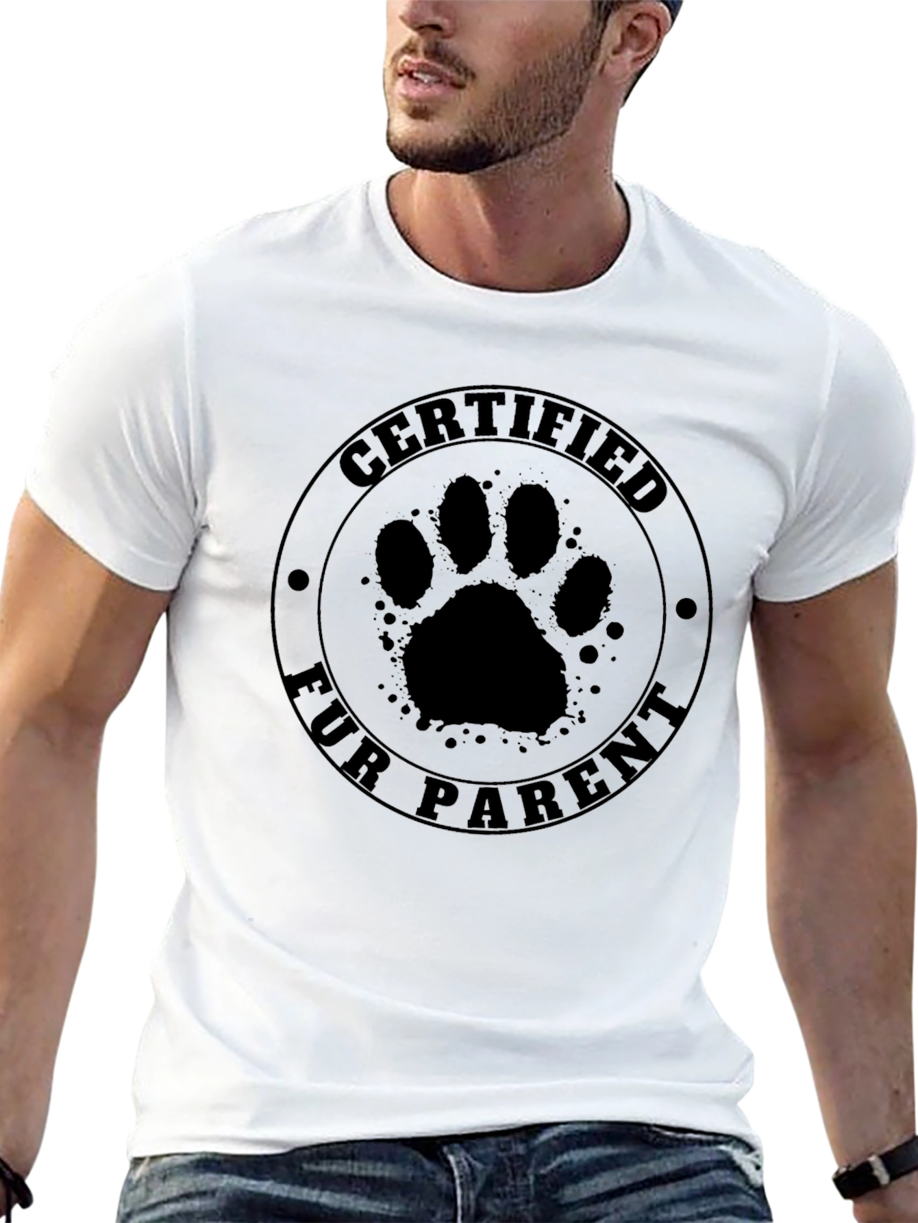 Certified Fur Parent Black T-Shirt
