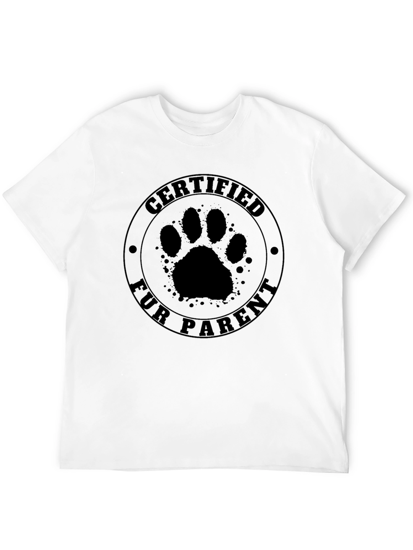 Certified Fur Parent Black T-Shirt