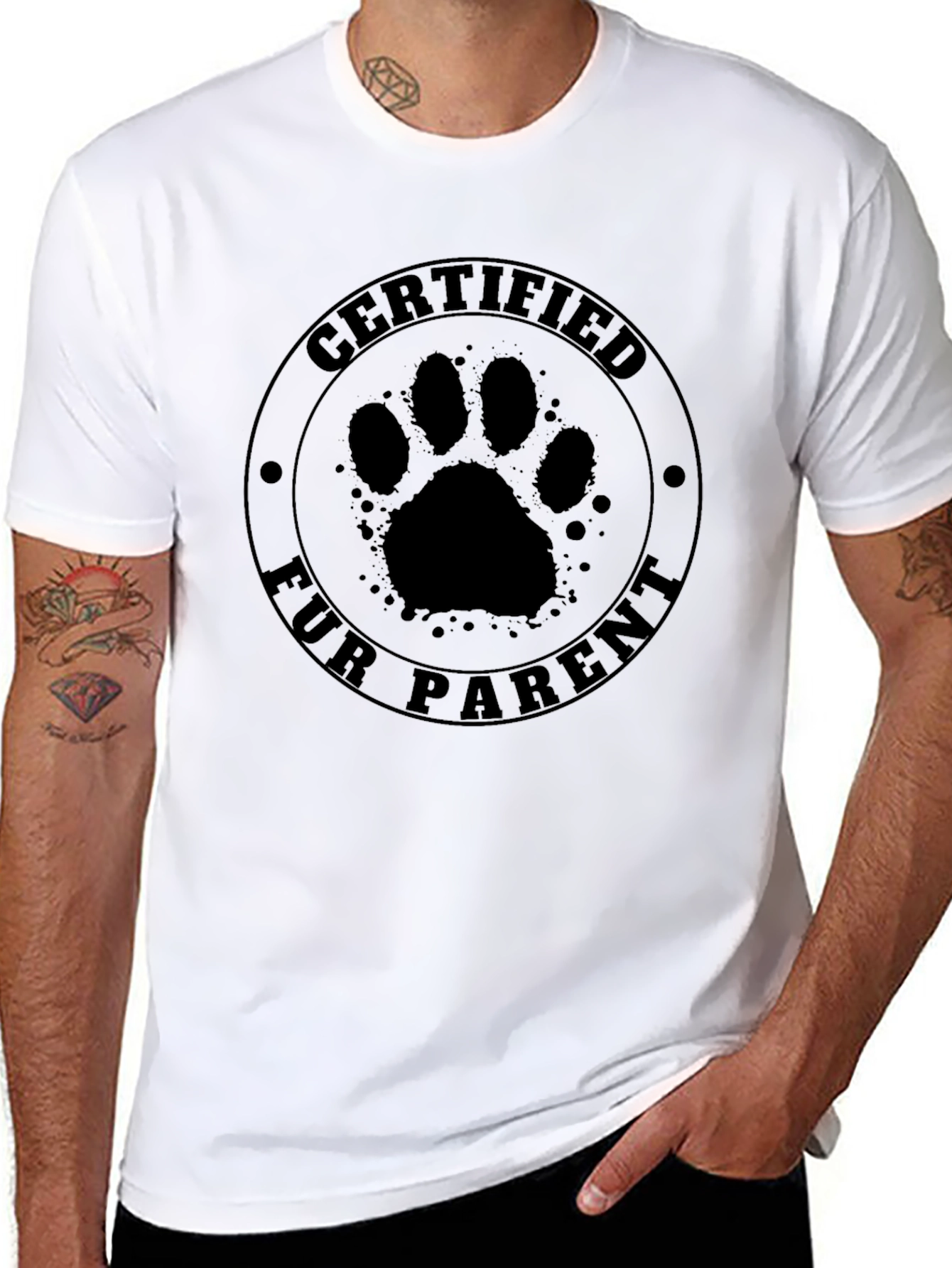Certified Fur Parent Black T-Shirt