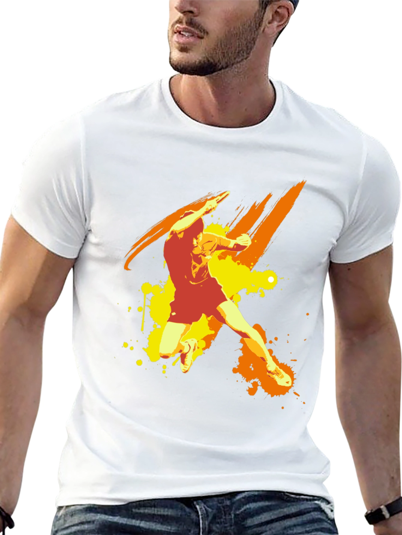 Abstract Graphic Black T-Shirt - Athlete Design