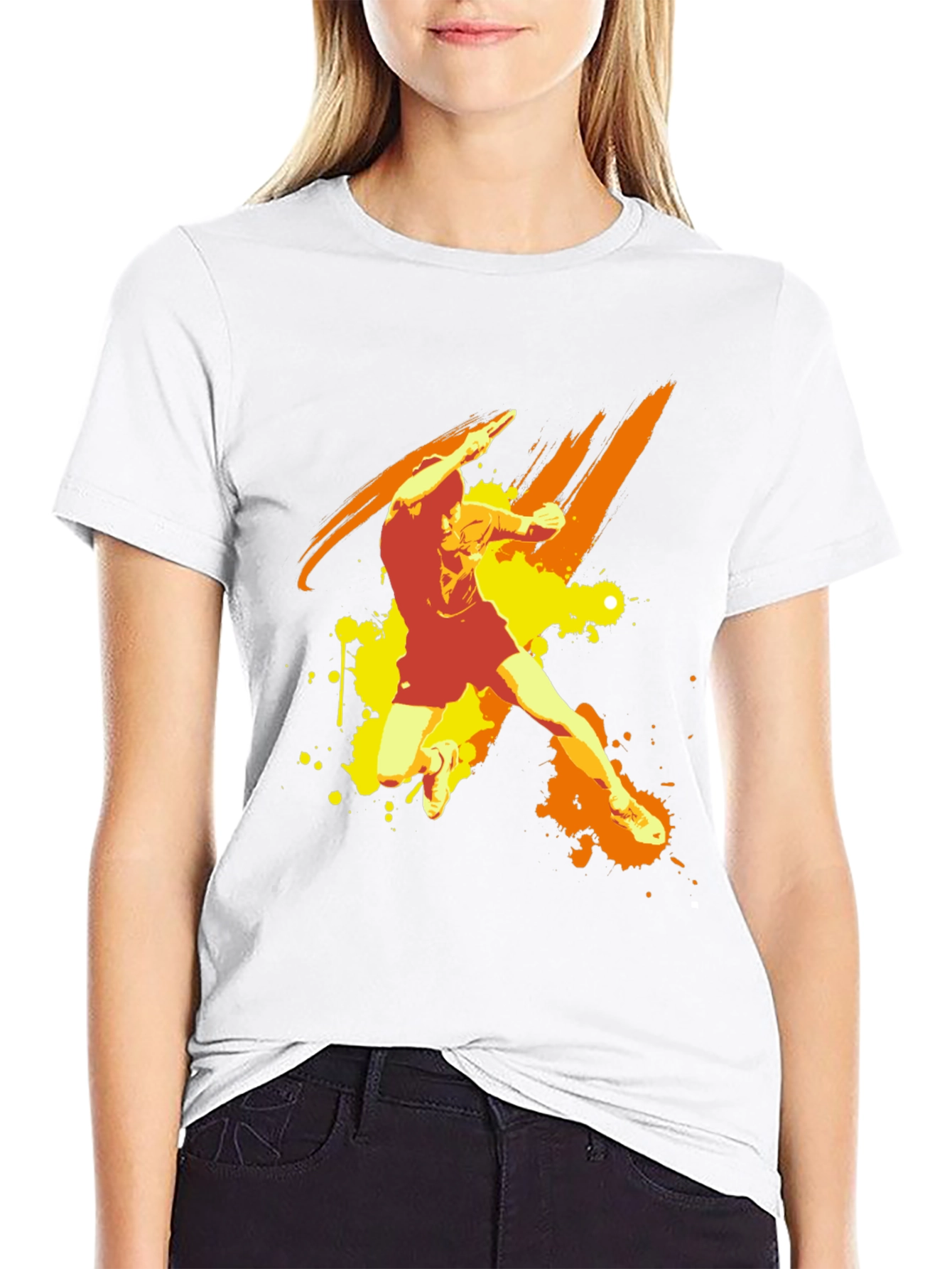 Abstract Graphic Black T-Shirt - Athlete Design