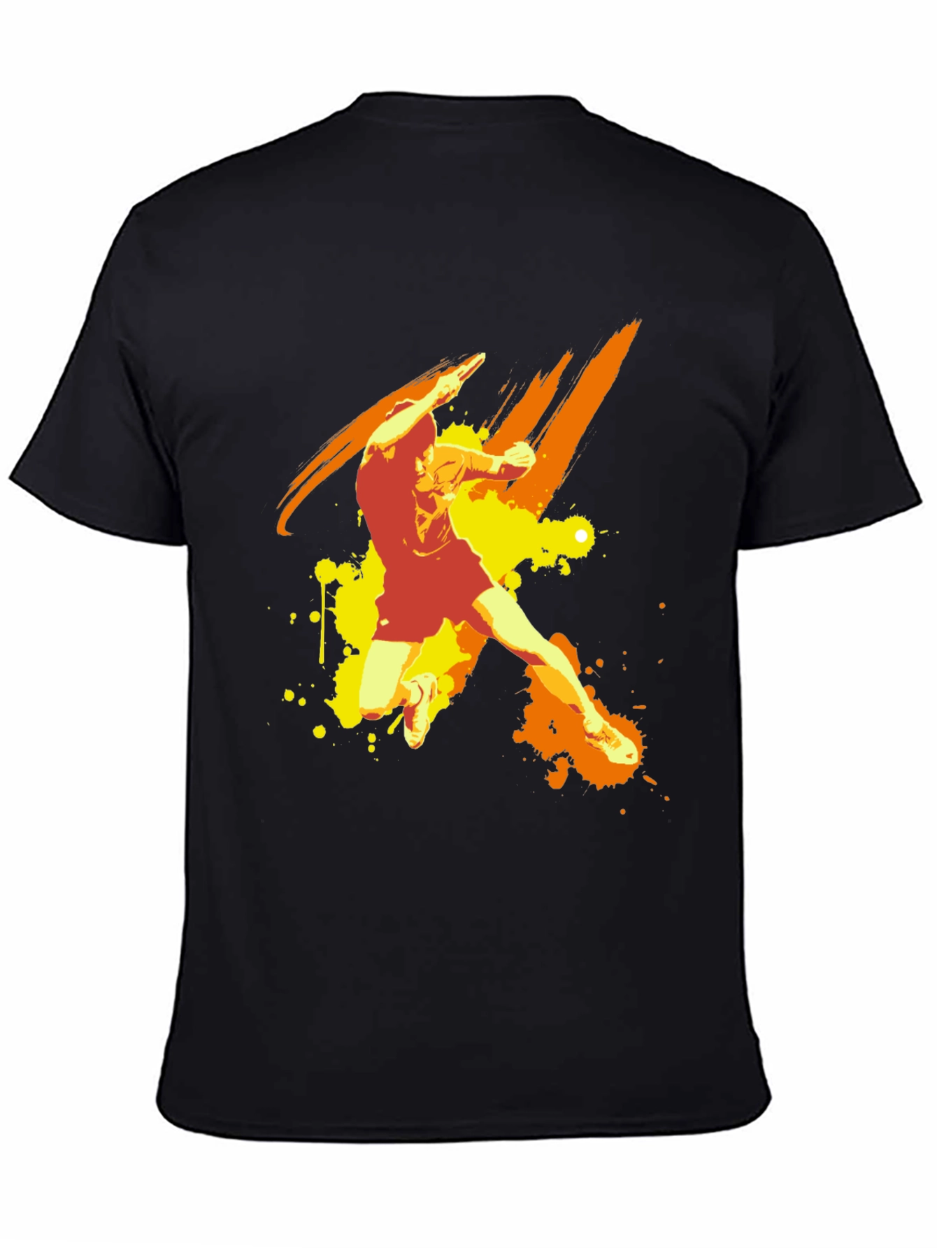Abstract Graphic Black T-Shirt - Athlete Design