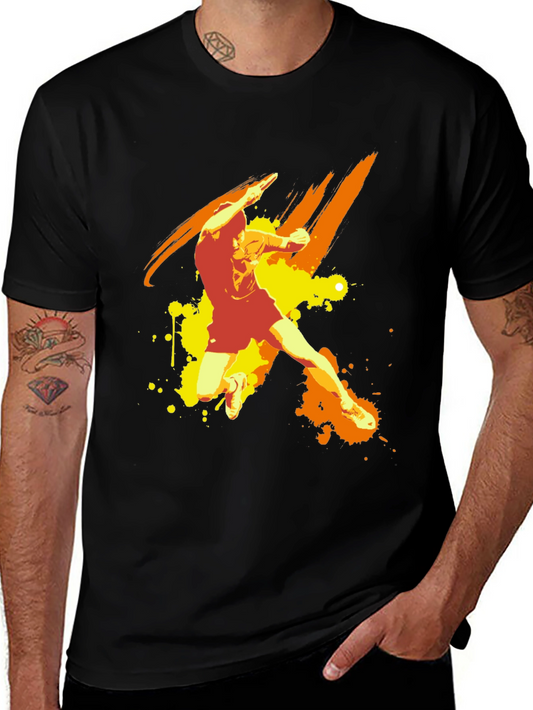Abstract Graphic Black T-Shirt - Athlete Design
