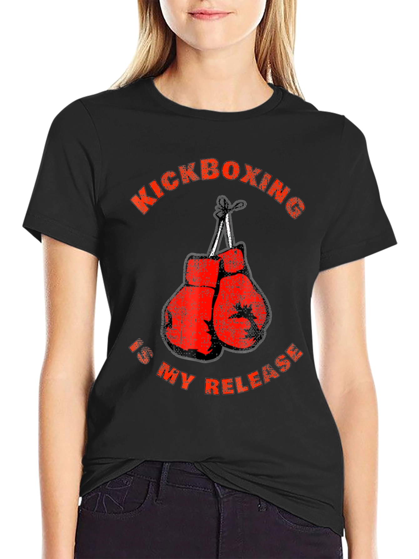 Kickboxing Release T-Shirt Boxing Gloves Graphic Tee
