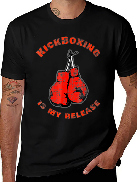 Kickboxing Release T-Shirt Boxing Gloves Graphic Tee