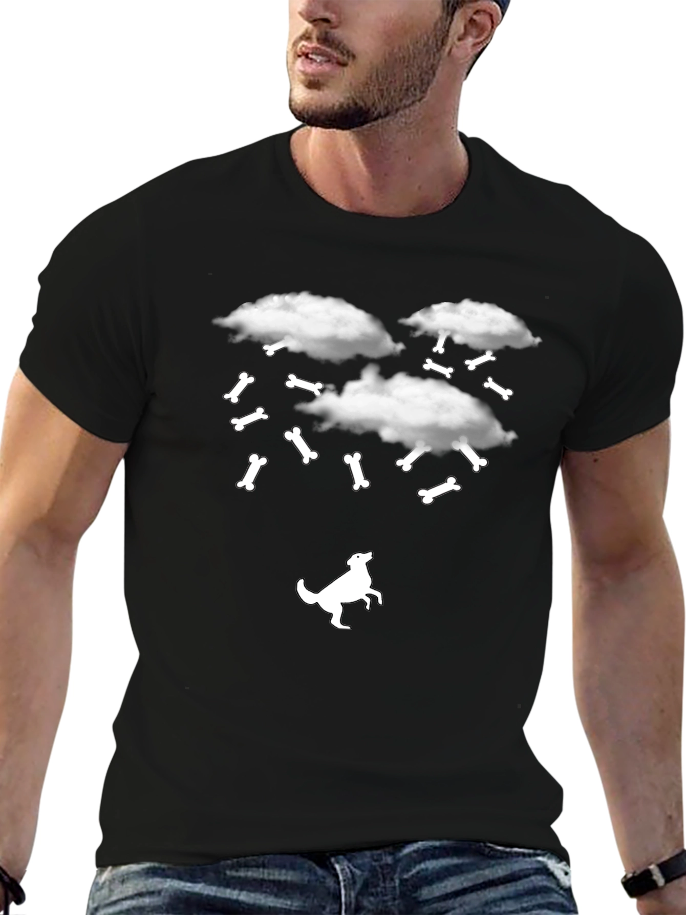 Funny Dog Bone Rain T-Shirt