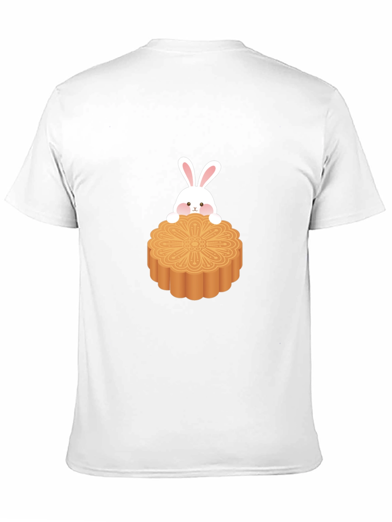 Cute Rabbit on Mooncake Graphic Tee