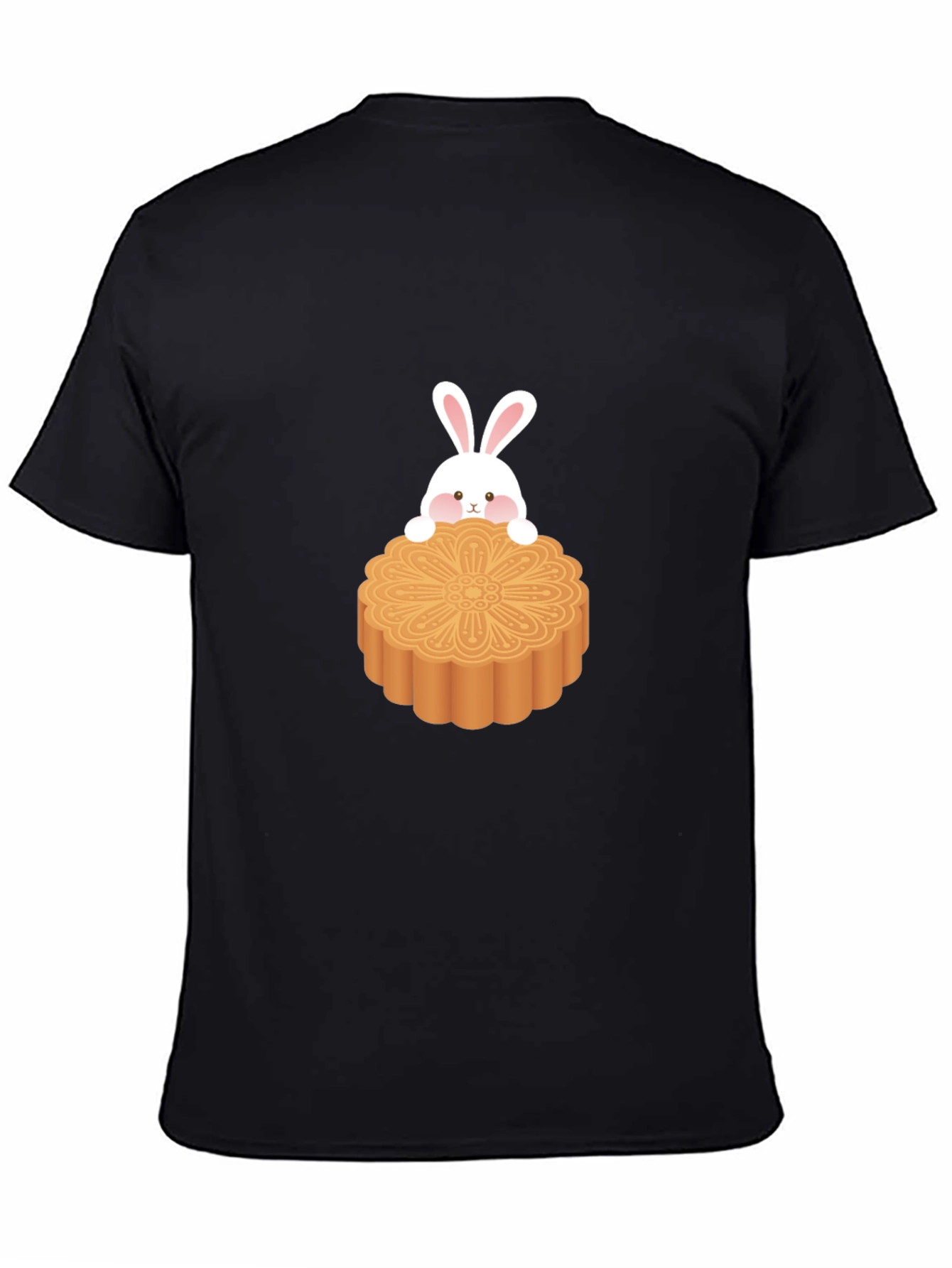 Cute Rabbit on Mooncake Graphic Tee