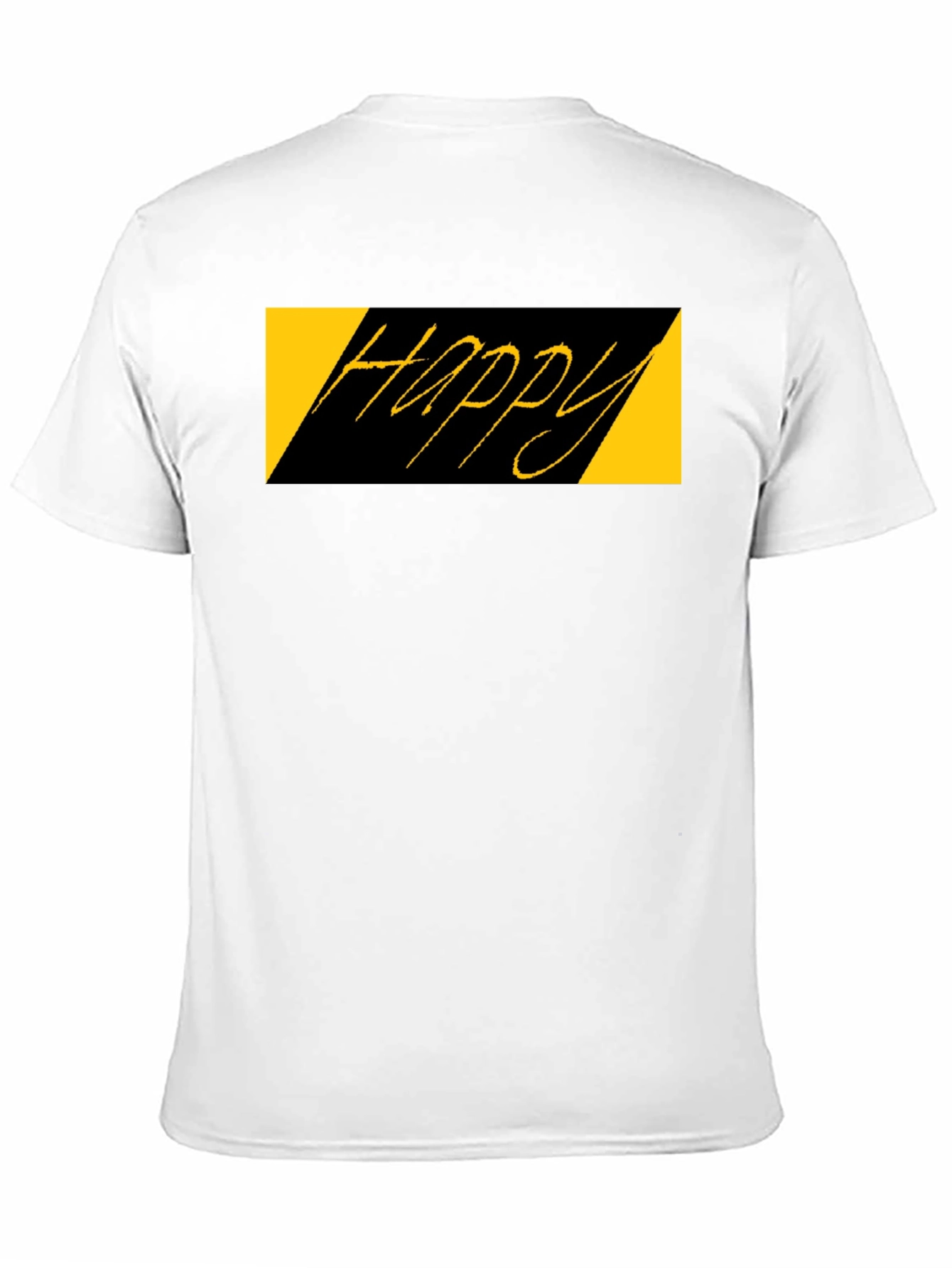 Happy Graphic Black T-Shirt - Casual Style