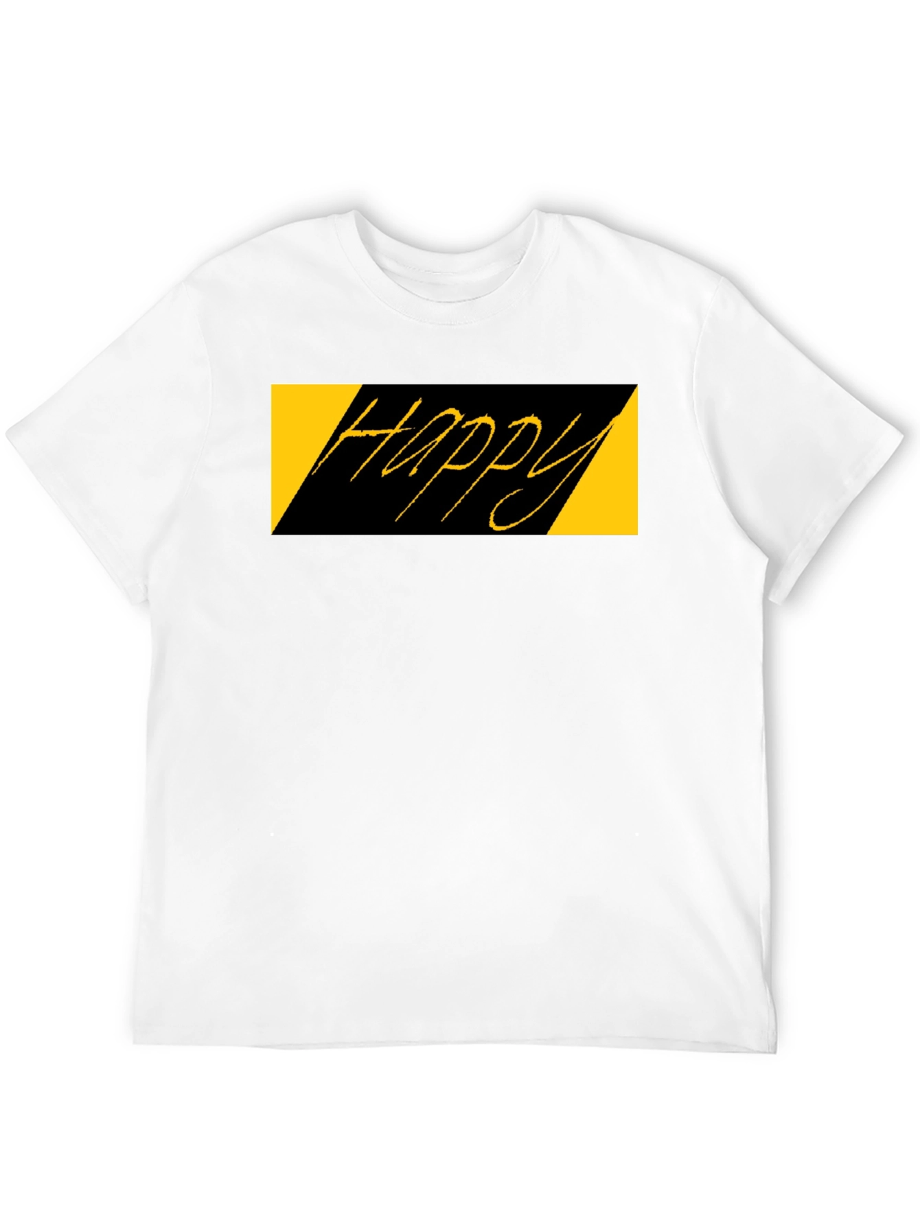 Happy Graphic Black T-Shirt - Casual Style