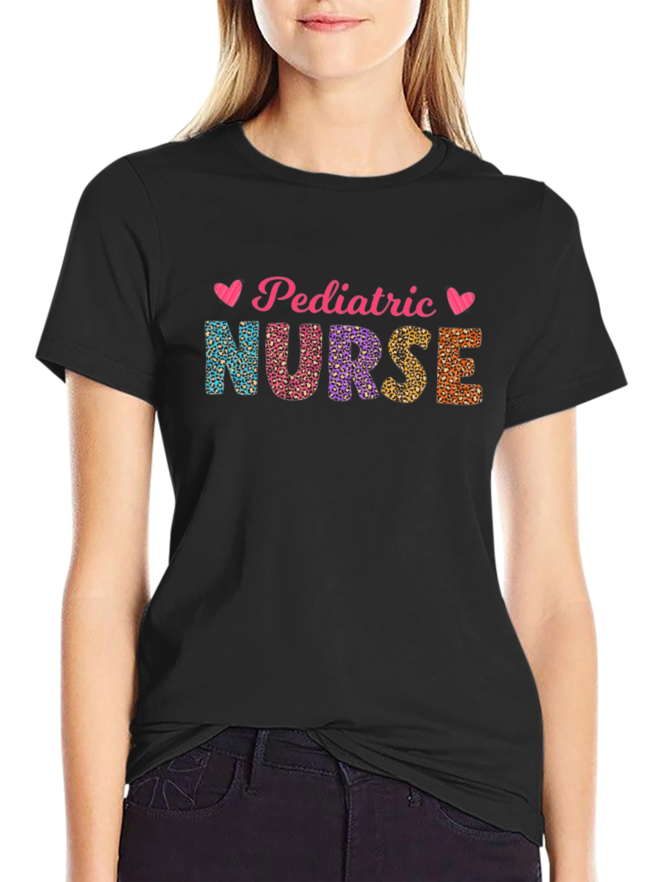 Pediatric Nurse Leopard Print T-Shirt